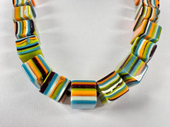 Jackie Brazil "POP" Liquorice Winter Mix Small Cubes 65cm Necklace ( N0046 )