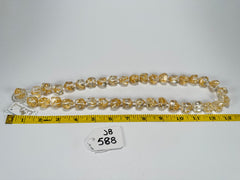 Jackie Brazil "Camille" Gold Flakes Small Stones 70cm Necklace ( N0075 )
