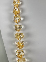 Jackie Brazil "Camille" Gold Flakes Small Stones 70cm Necklace ( N0075 )