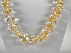 Jackie Brazil "Camille" Gold Flakes Small Stones 70cm Necklace ( N0075 )