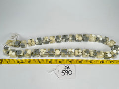 Jackie Brazil "Carlo Spotted Cubes" Cream Mix Spots Resin Necklace 50cm ( N1396 )