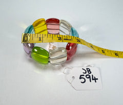 Jackie Brazil "Maria" Transparent Summer Mix Elasticated Bracelet ( B0217 )