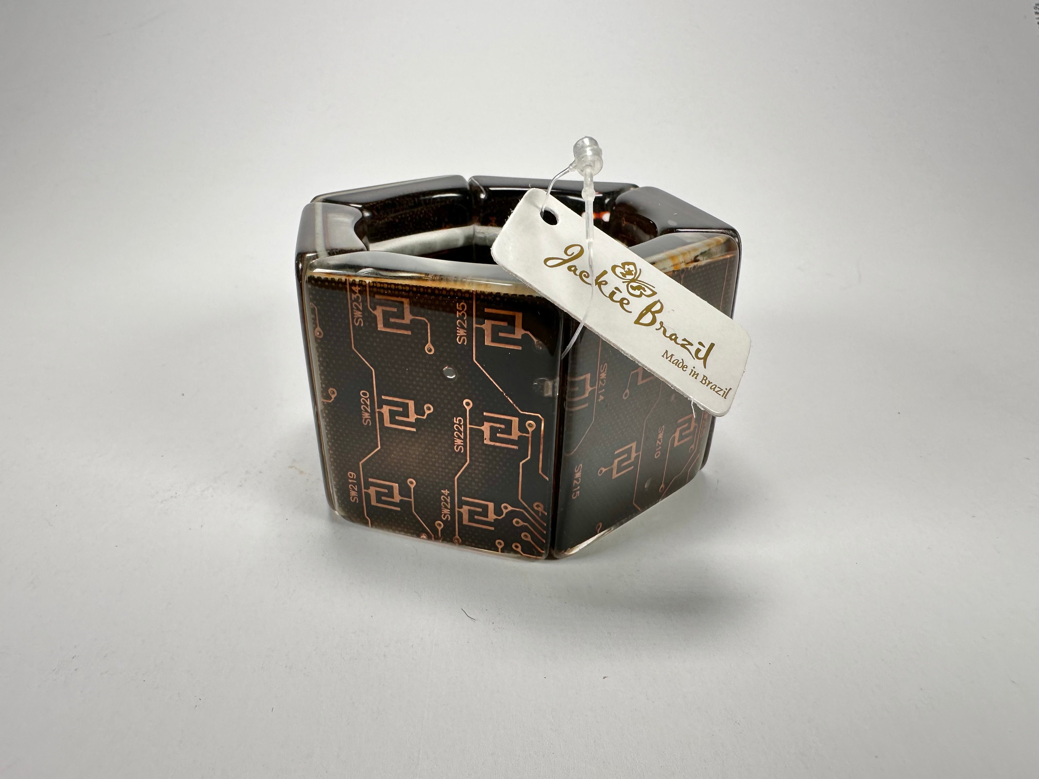 Jackie Brazil "Sabrina" Digital Flash Harvey Elasticated Bracelet ( B3239 )