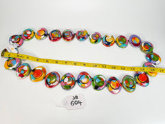 Jackie Brazil "Saturn" Kandinsky Disc & Cylinder Long 110cm Necklace ( N0067 )