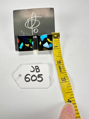 Jackie Brazil "Akbar" Art Deco Square Clip On Resin Earrings ( E3073 )