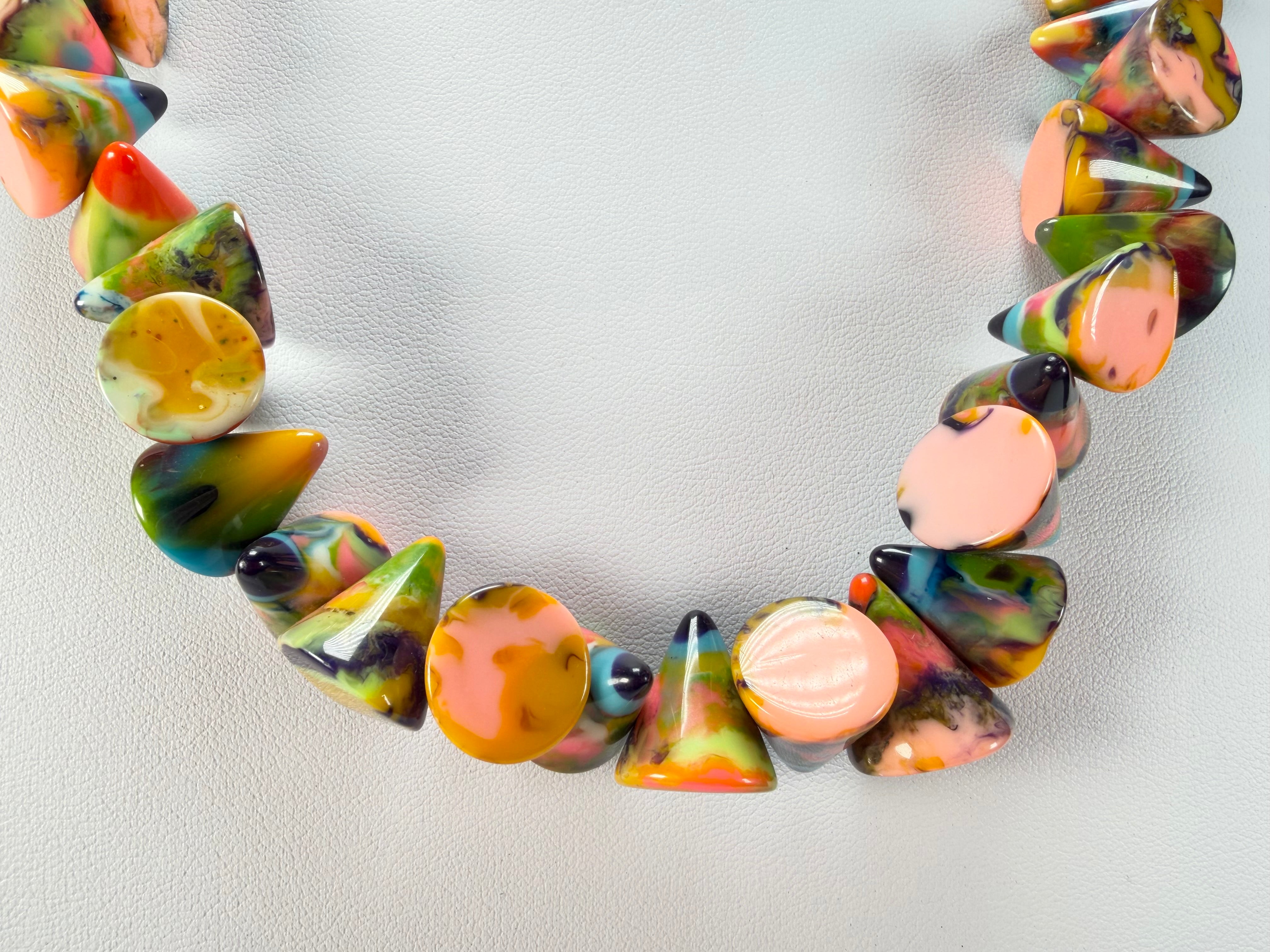 Jackie Brazil "Corina" Small Cones Kandinsky 55cm Necklace ( N0058 )