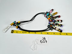 Jackie Brazil "Aztec" Art Deco Resin On Choker Necklace ( N3060 )