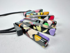 Jackie Brazil "Aztec" Art Deco Resin On Choker Necklace ( N3060 )