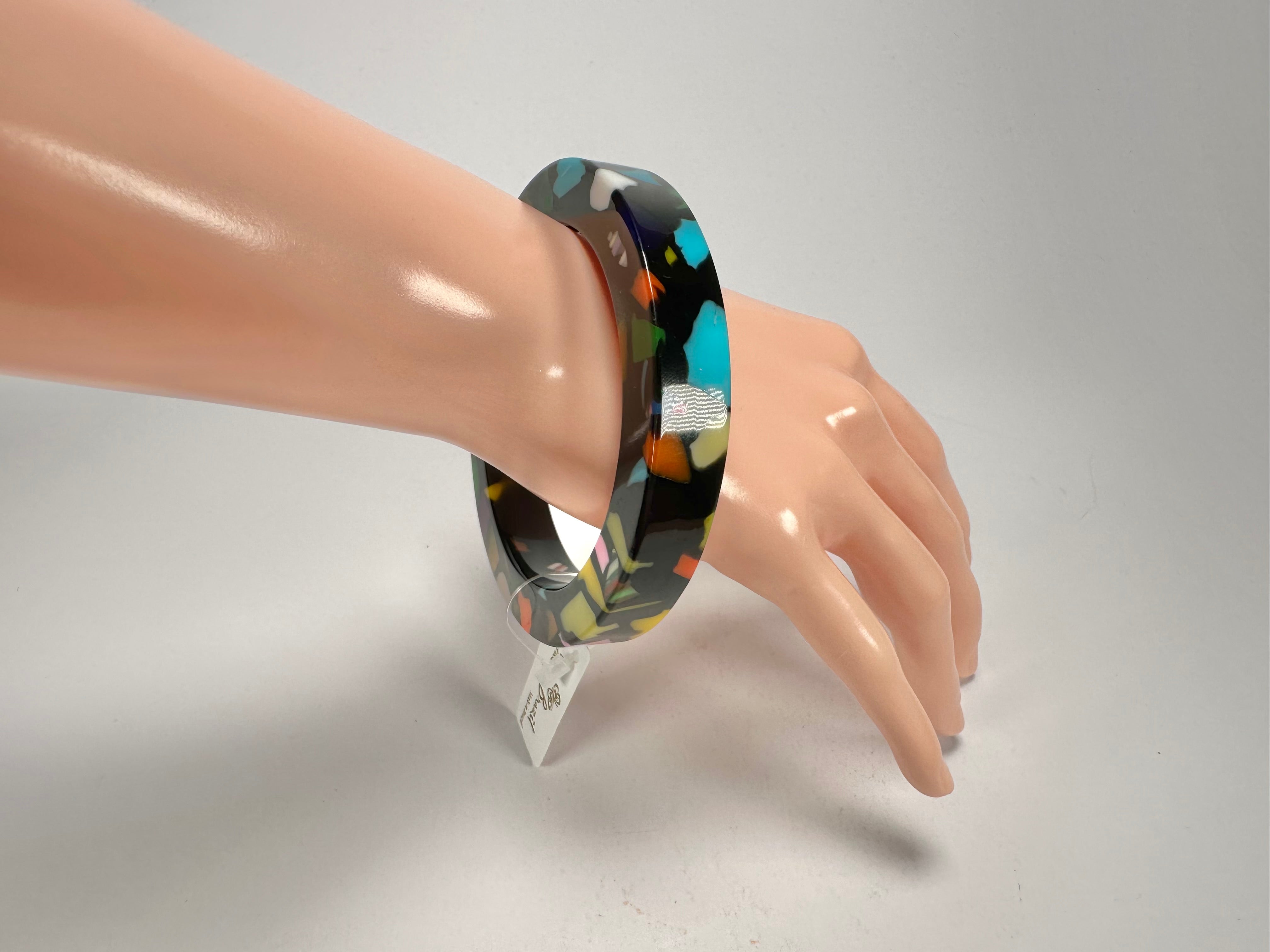 Jackie Brazil "Art Deco" Solid Round 1.3cm Bangle ( B3087 )