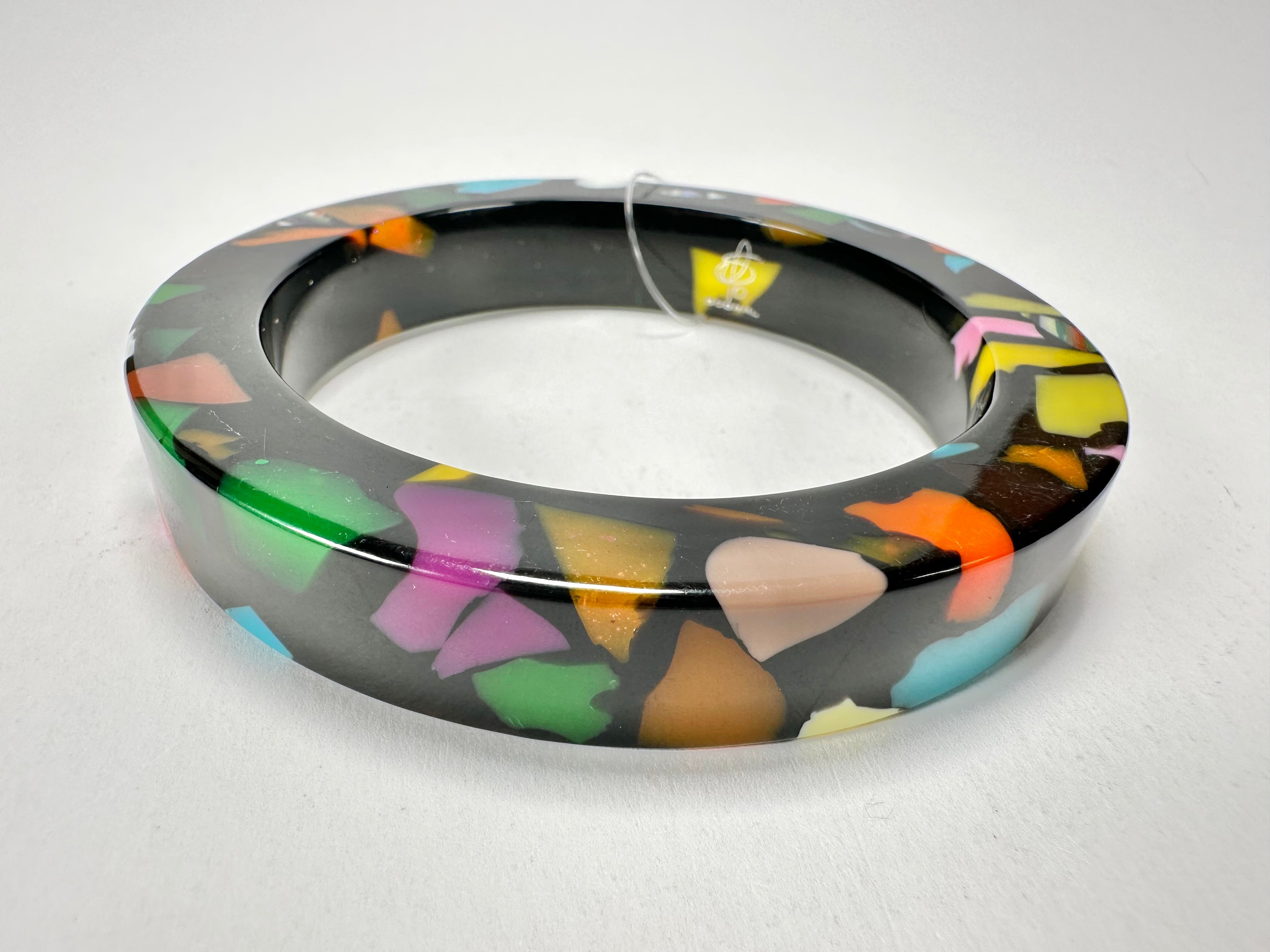 Jackie Brazil "Art Deco" Solid Round 1.3cm Bangle ( B3087 )