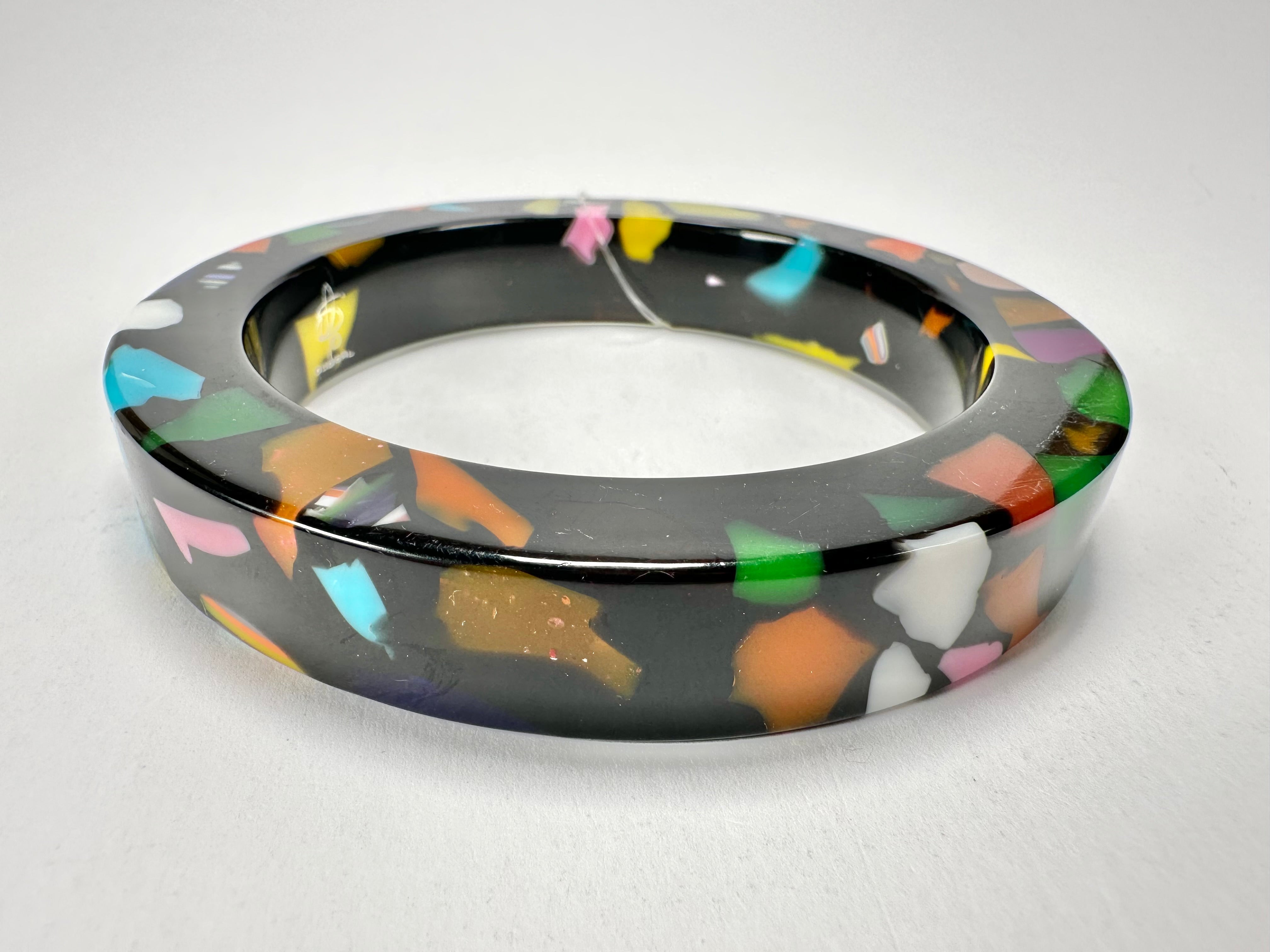 Jackie Brazil "Art Deco" Solid Round 1.3cm Bangle ( B3087 )