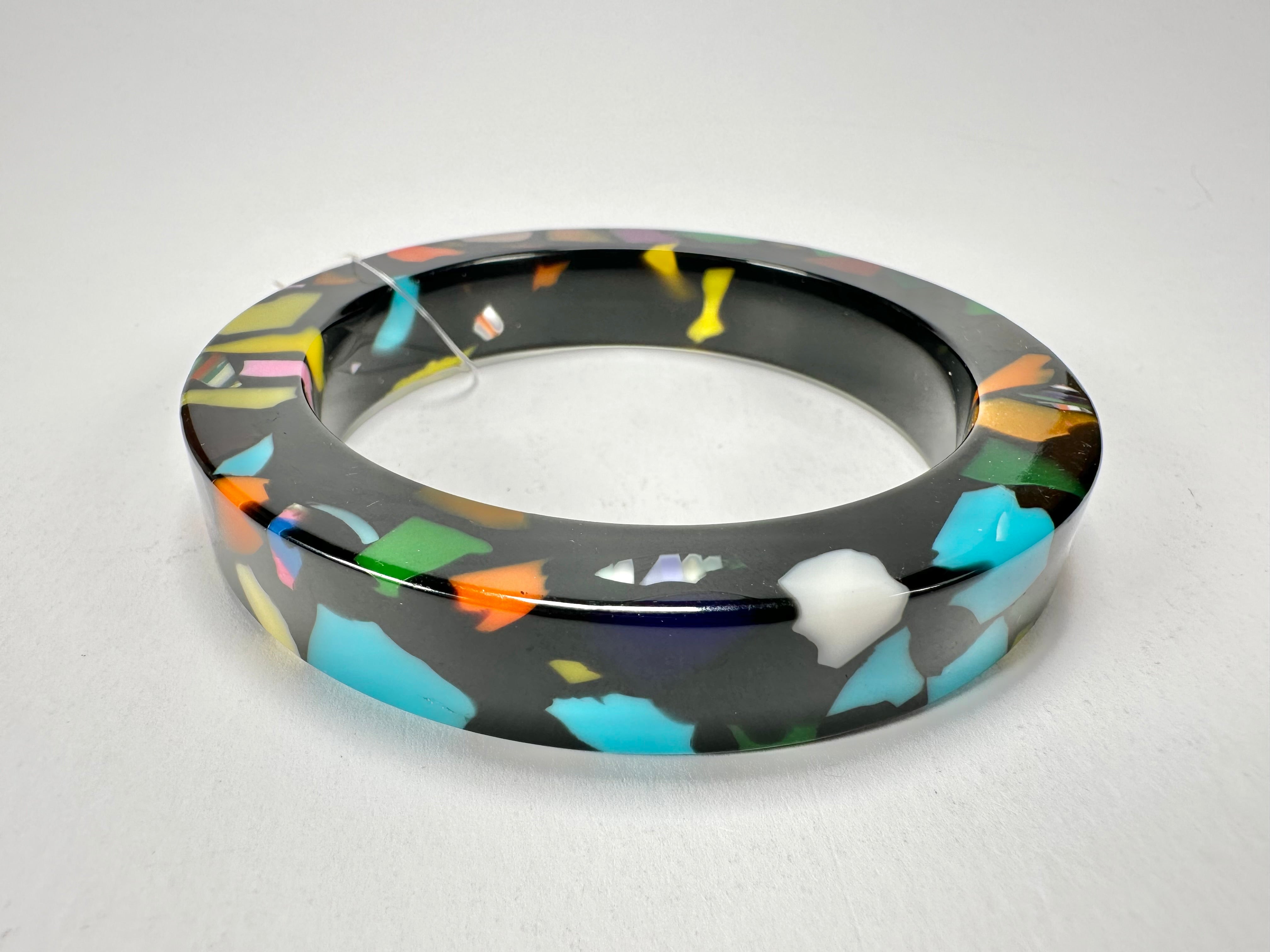 Jackie Brazil "Art Deco" Solid Round 1.3cm Bangle ( B3087 )