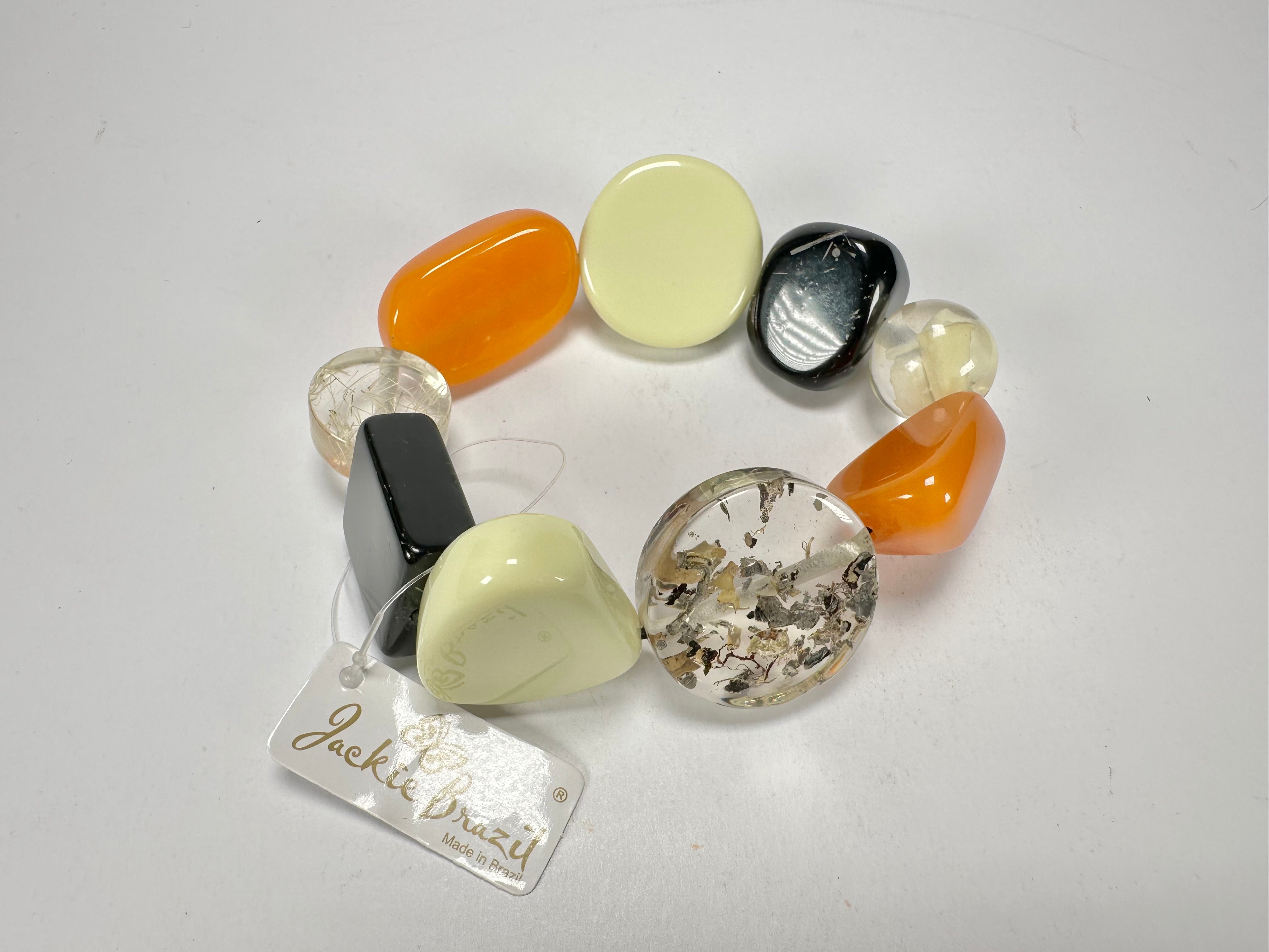 Jackie Brazil "Indiana" Seasons Mix Multi Bead Resin Bracelet ( B0210 )