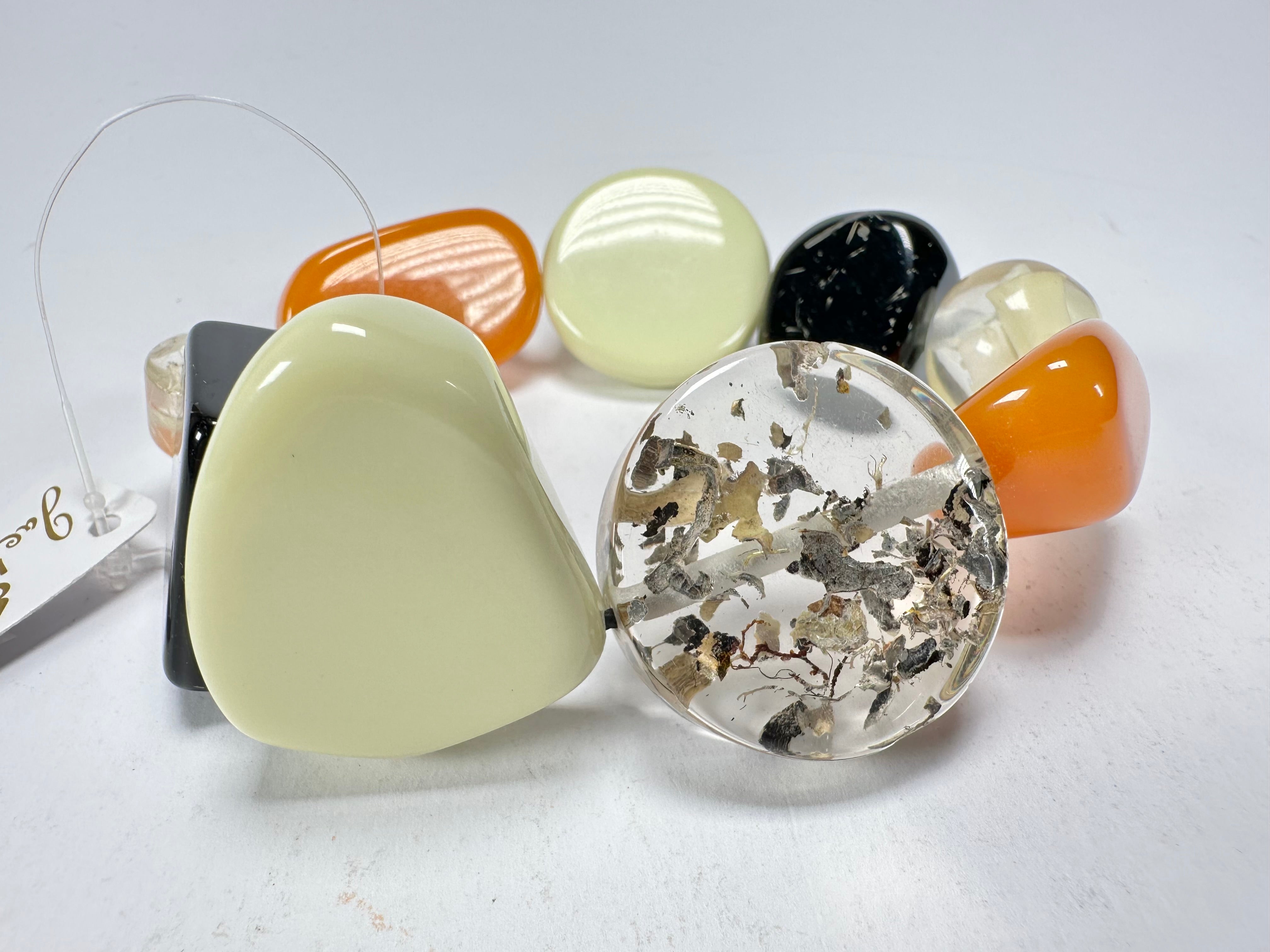 Jackie Brazil "Indiana" Seasons Mix Multi Bead Resin Bracelet ( B0210 )