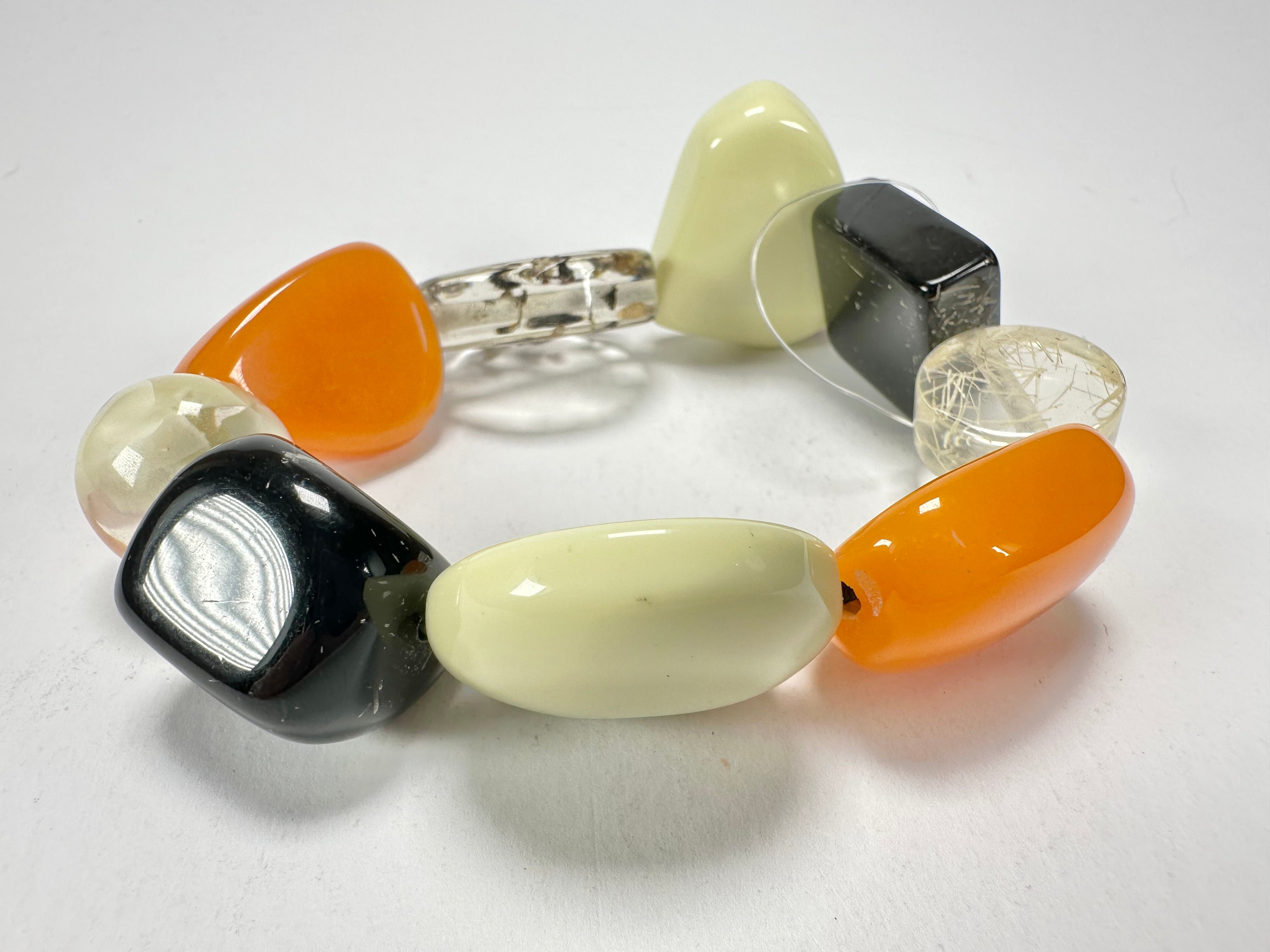 Jackie Brazil "Indiana" Seasons Mix Multi Bead Resin Bracelet ( B0210 )