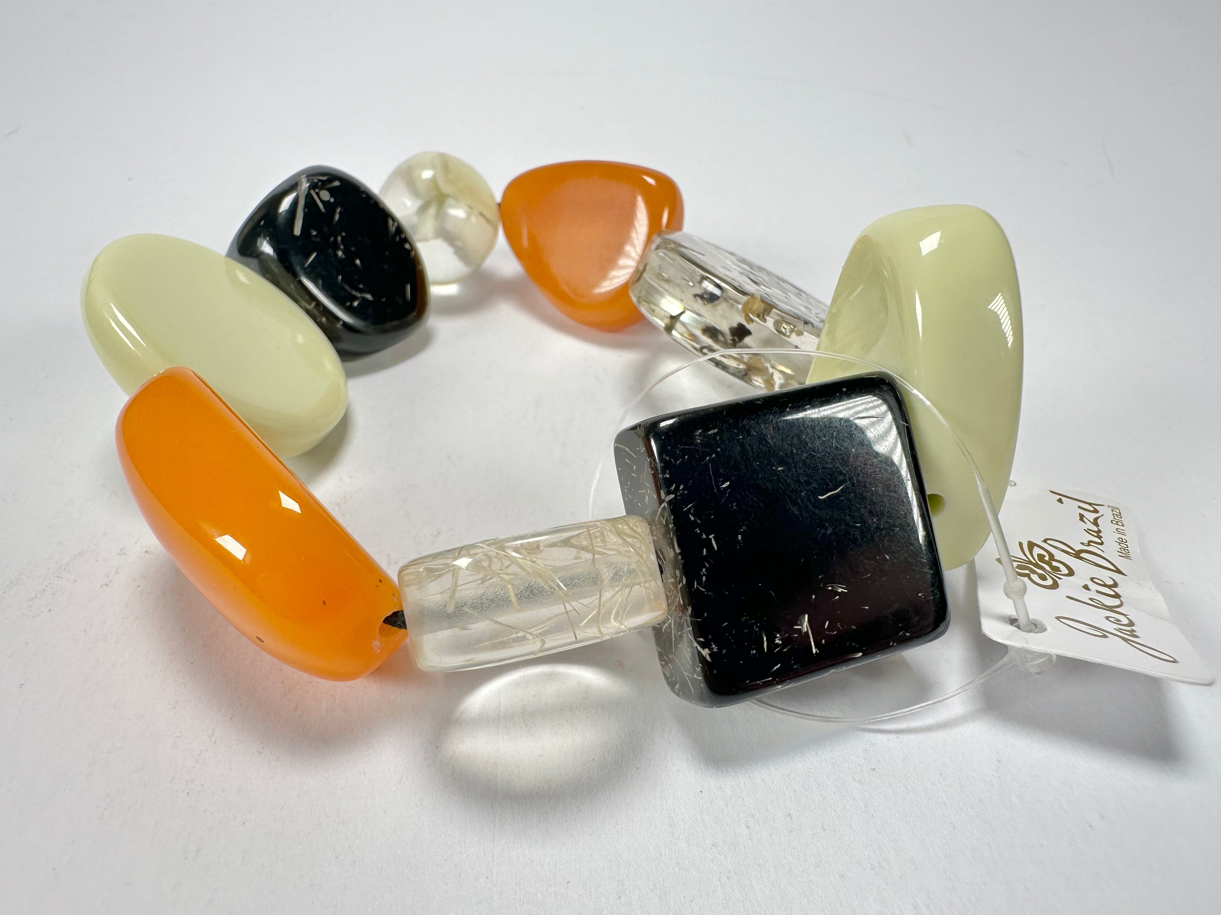 Jackie Brazil "Indiana" Seasons Mix Multi Bead Resin Bracelet ( B0210 )