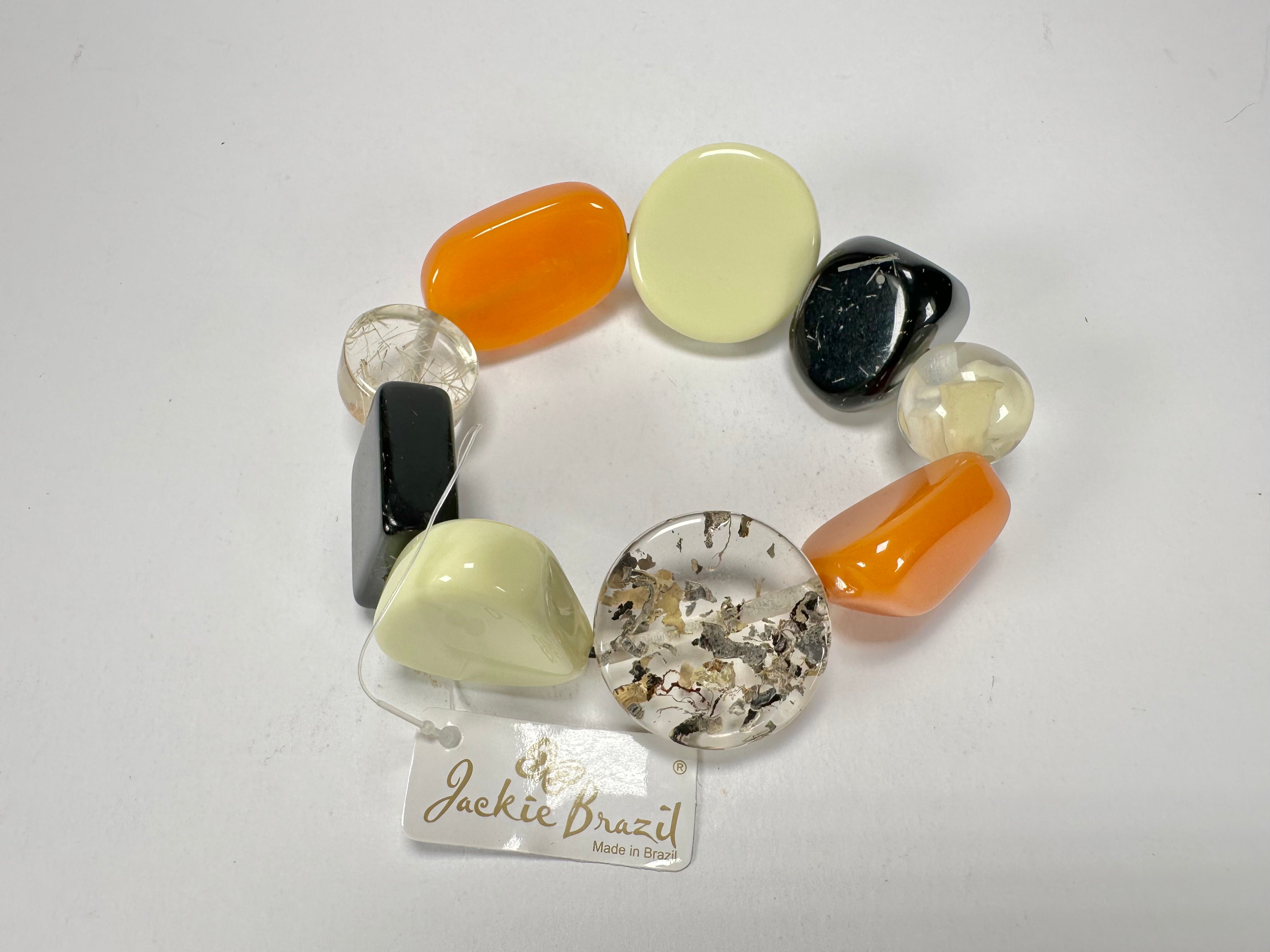 Jackie Brazil "Indiana" Seasons Mix Multi Bead Resin Bracelet ( B0210 )