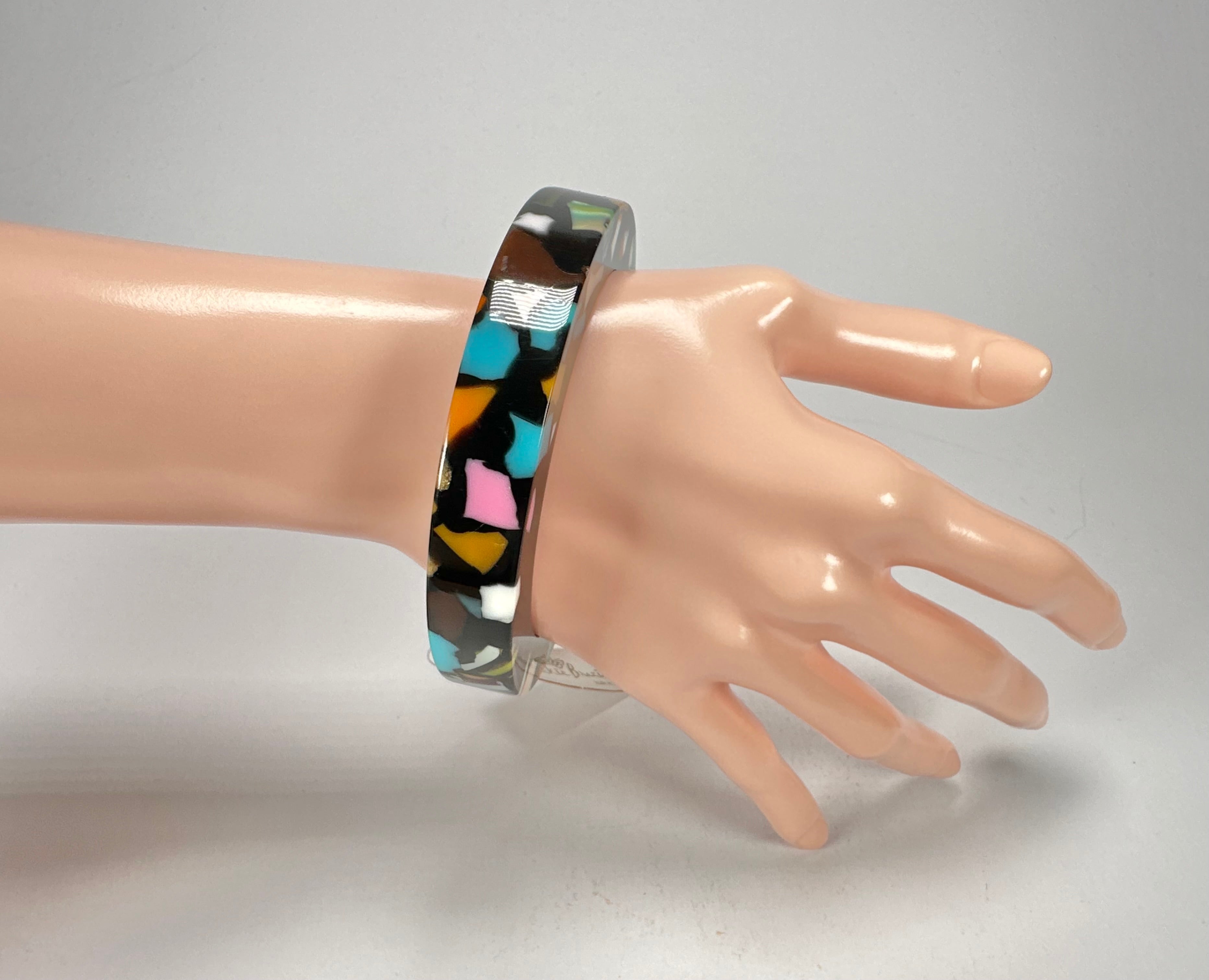 Jackie Brazil "Art Deco" Solid Round 1.3cm Bangle ( B3087 )