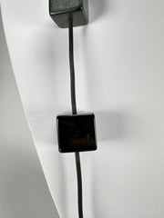 Jackie Brazil "Titan" Black Large Squares On Rubber Resin Necklace ( N2574 )
