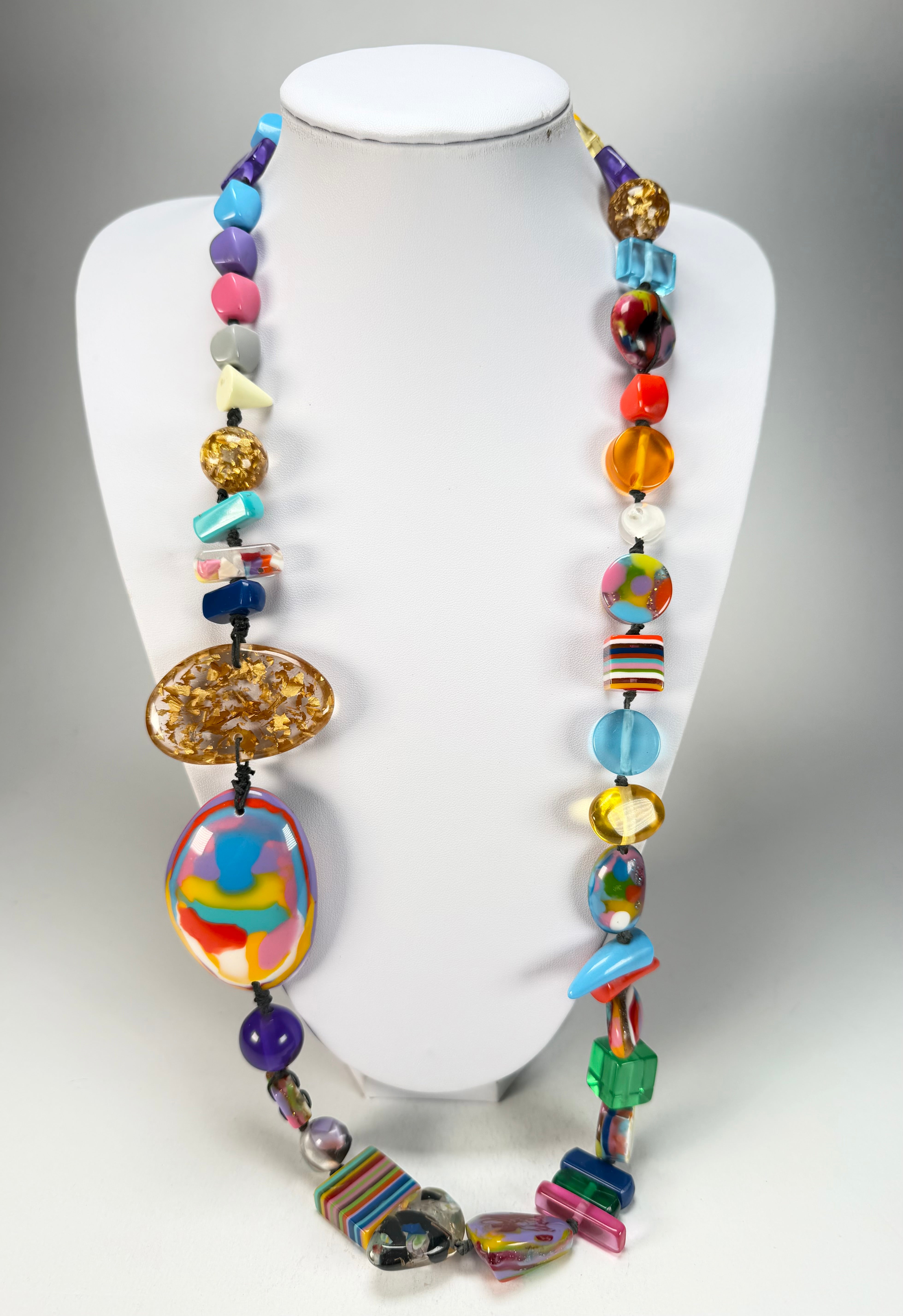 Jackie Brazil "Fusion" Mix Colours Long 110cm Bead Necklace ( N0040 )