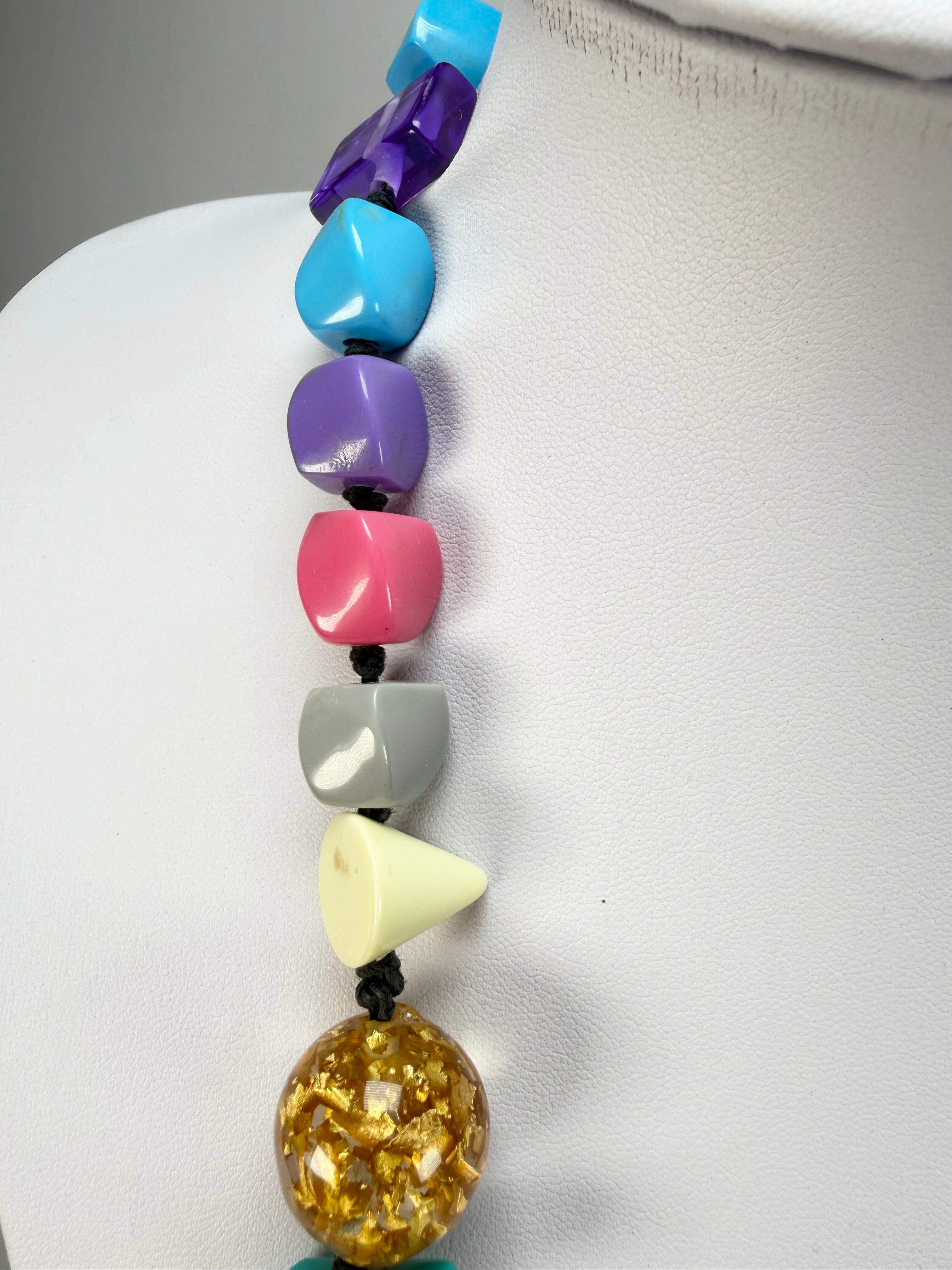 Jackie Brazil "Fusion" Mix Colours Long 110cm Bead Necklace ( N0040 )
