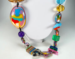 Jackie Brazil "Fusion" Mix Colours Long 110cm Bead Necklace ( N0040 )
