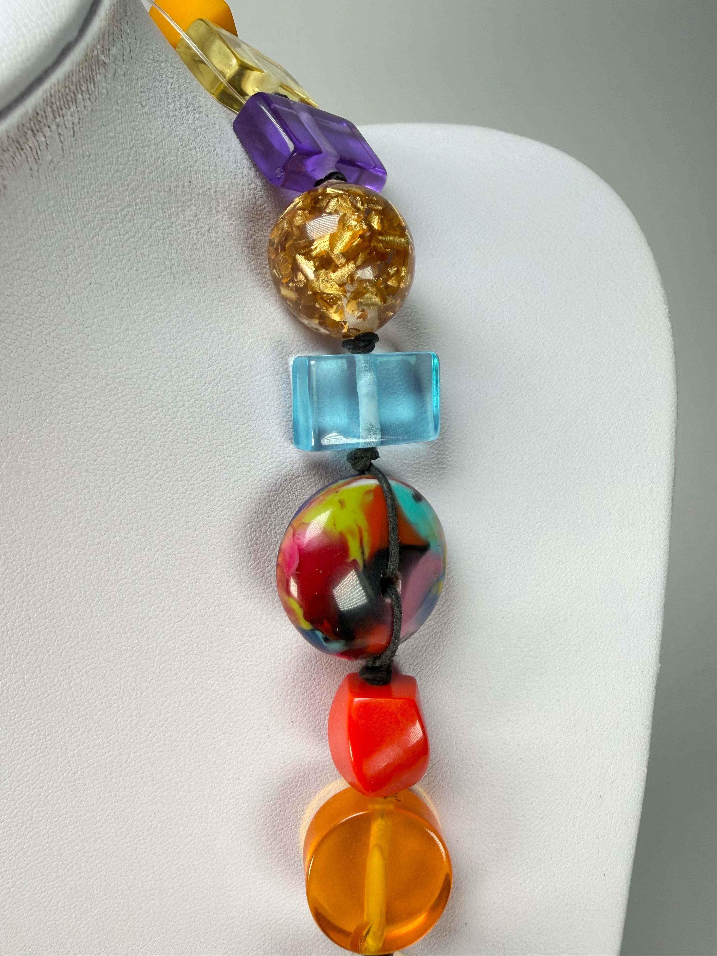 Jackie Brazil "Fusion" Mix Colours Long 110cm Bead Necklace ( N0040 )