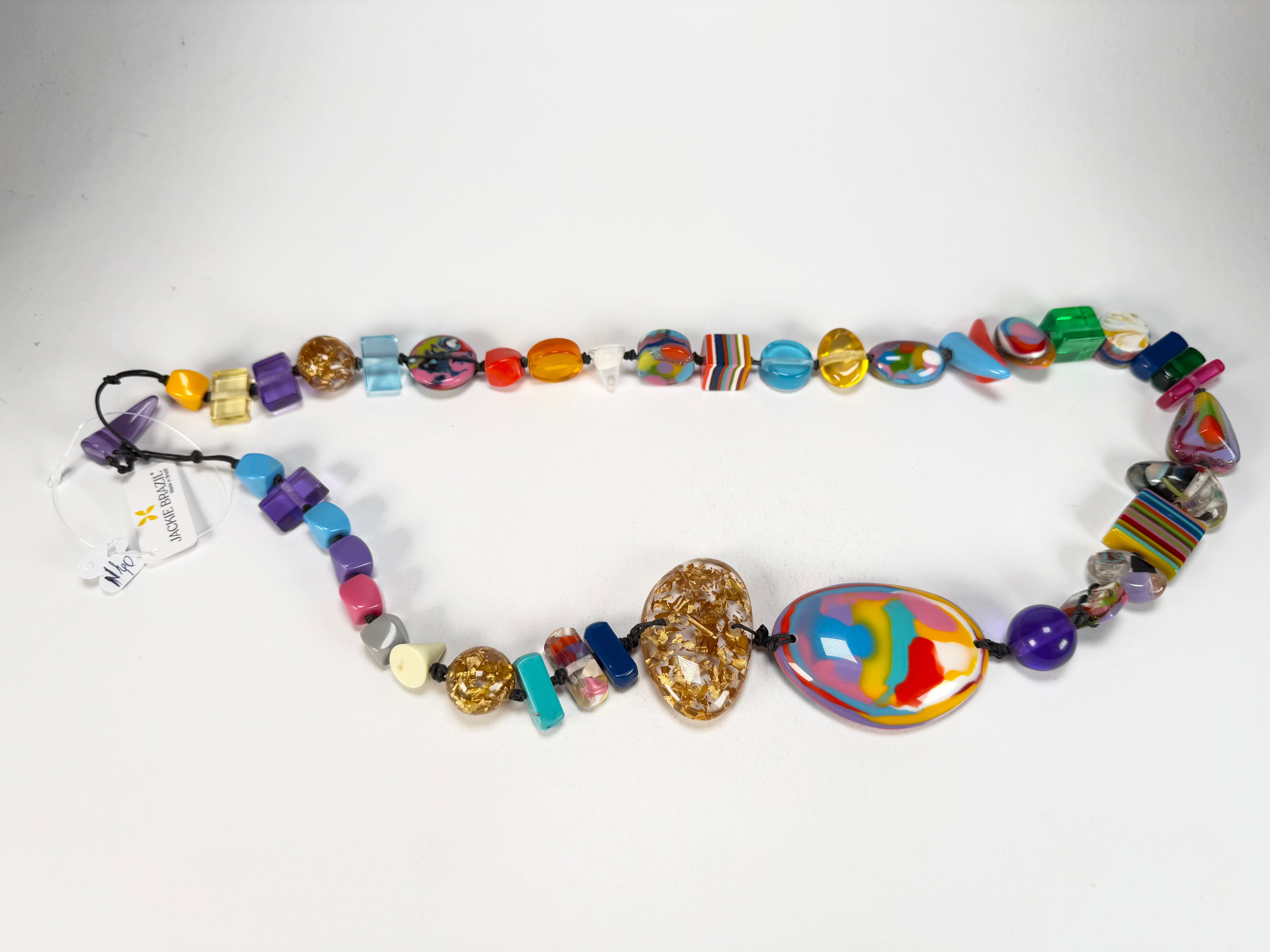 Jackie Brazil "Fusion" Mix Colours Long 110cm Bead Necklace ( N0040 )