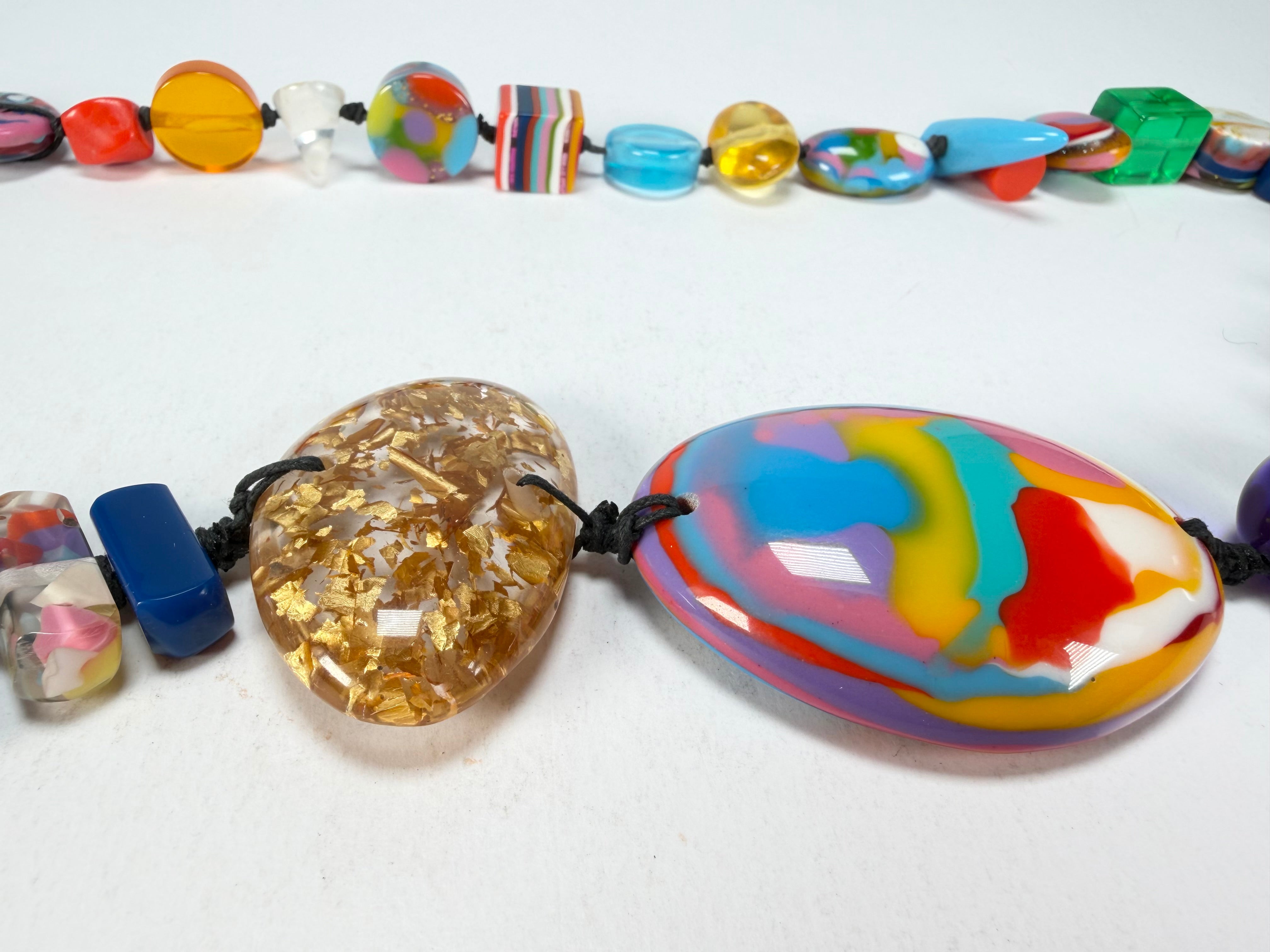Jackie Brazil "Fusion" Mix Colours Long 110cm Bead Necklace ( N0040 )