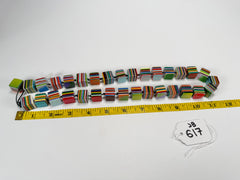 Jackie Brazil "POP" Liquorice Mix Colours Small Cubes 65cm Necklace ( N0046 )
