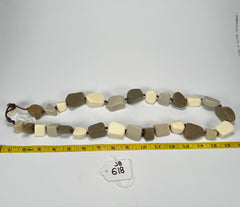 Jackie Brazil "Natural" Boheme Large Stones Long 75cm Resin Necklace ( N0425 )