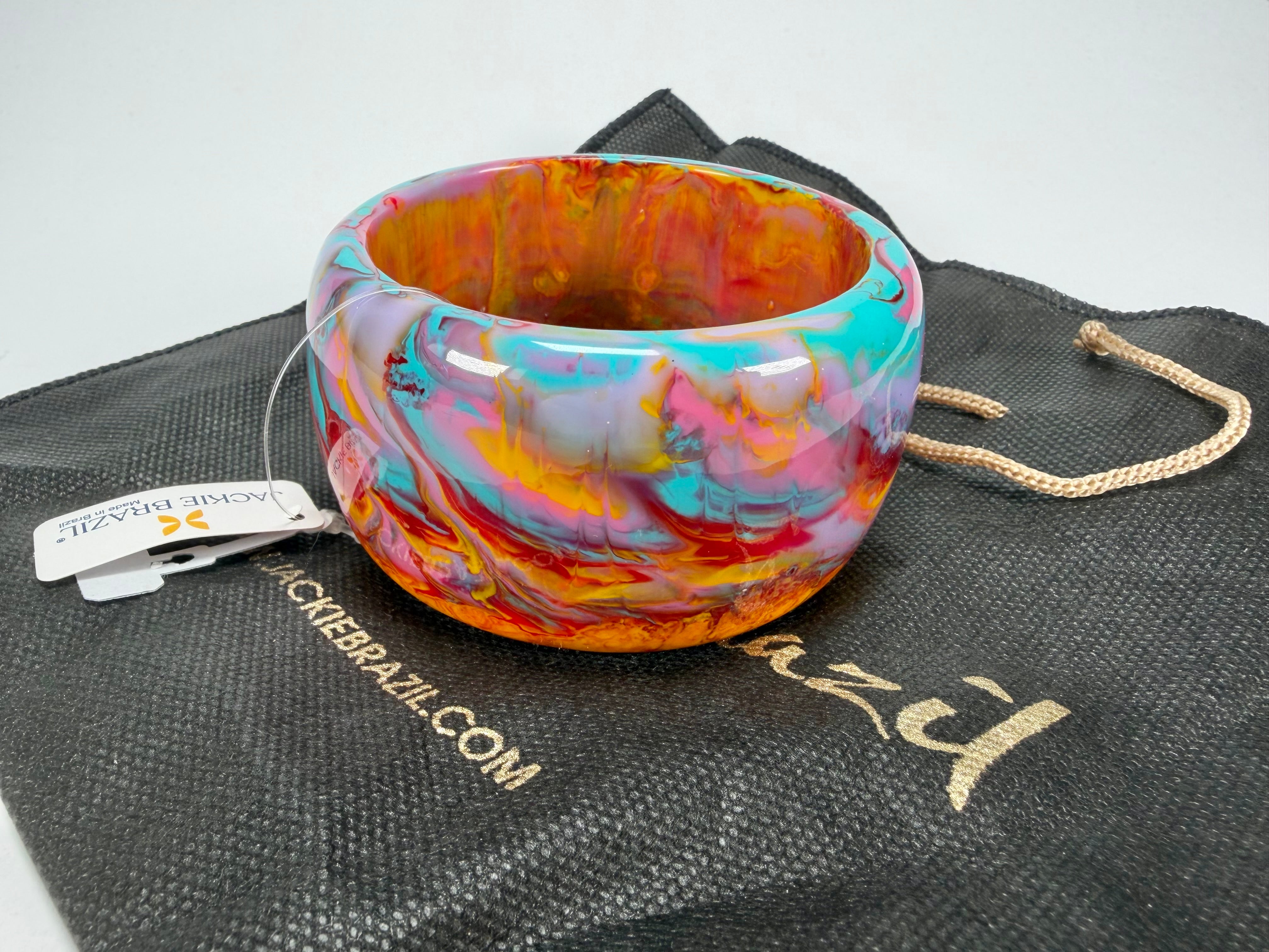 Jackie Brazil "Carmen" Kandinsky 5cm Resin Bangle ( B2500 )