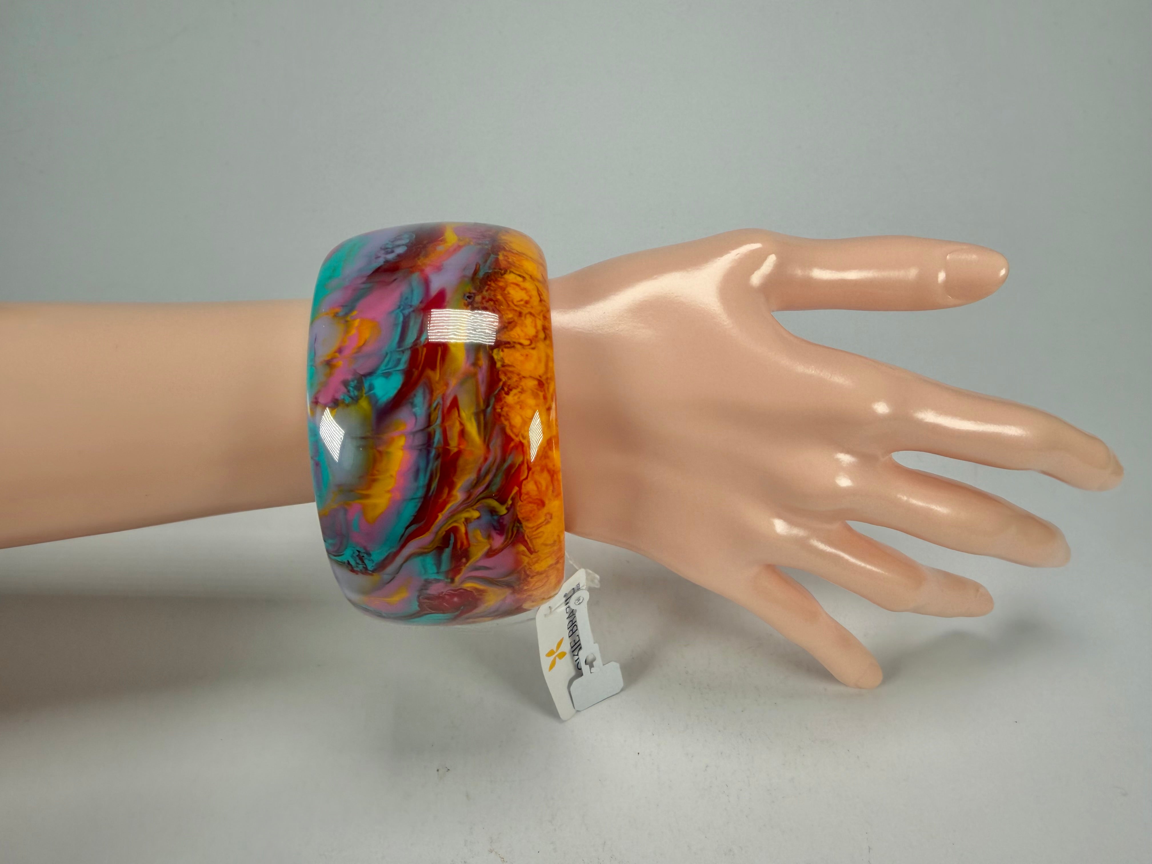 Jackie Brazil "Carmen" Kandinsky 5cm Resin Bangle ( B2500 )