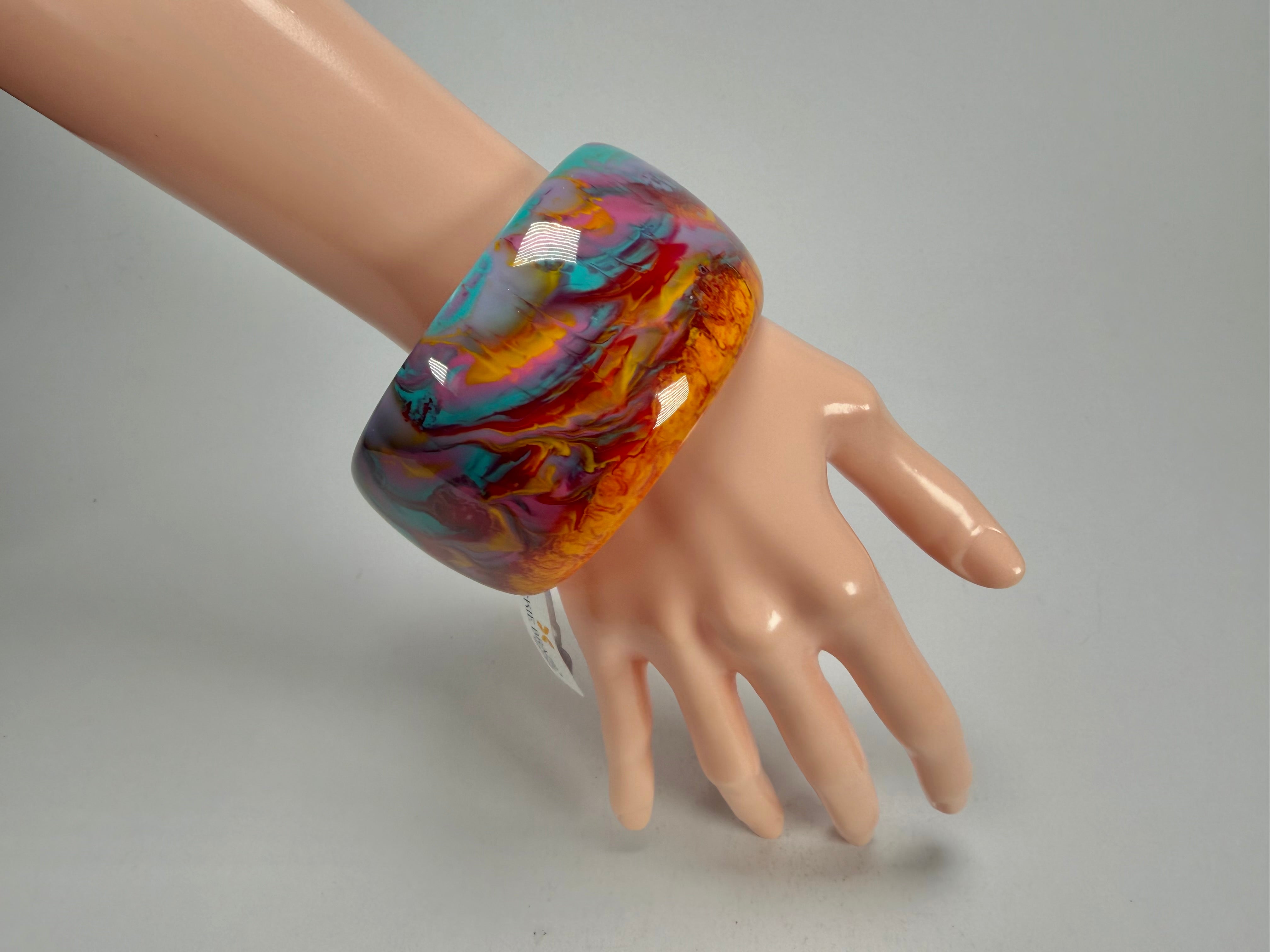Jackie Brazil "Carmen" Kandinsky 5cm Resin Bangle ( B2500 )