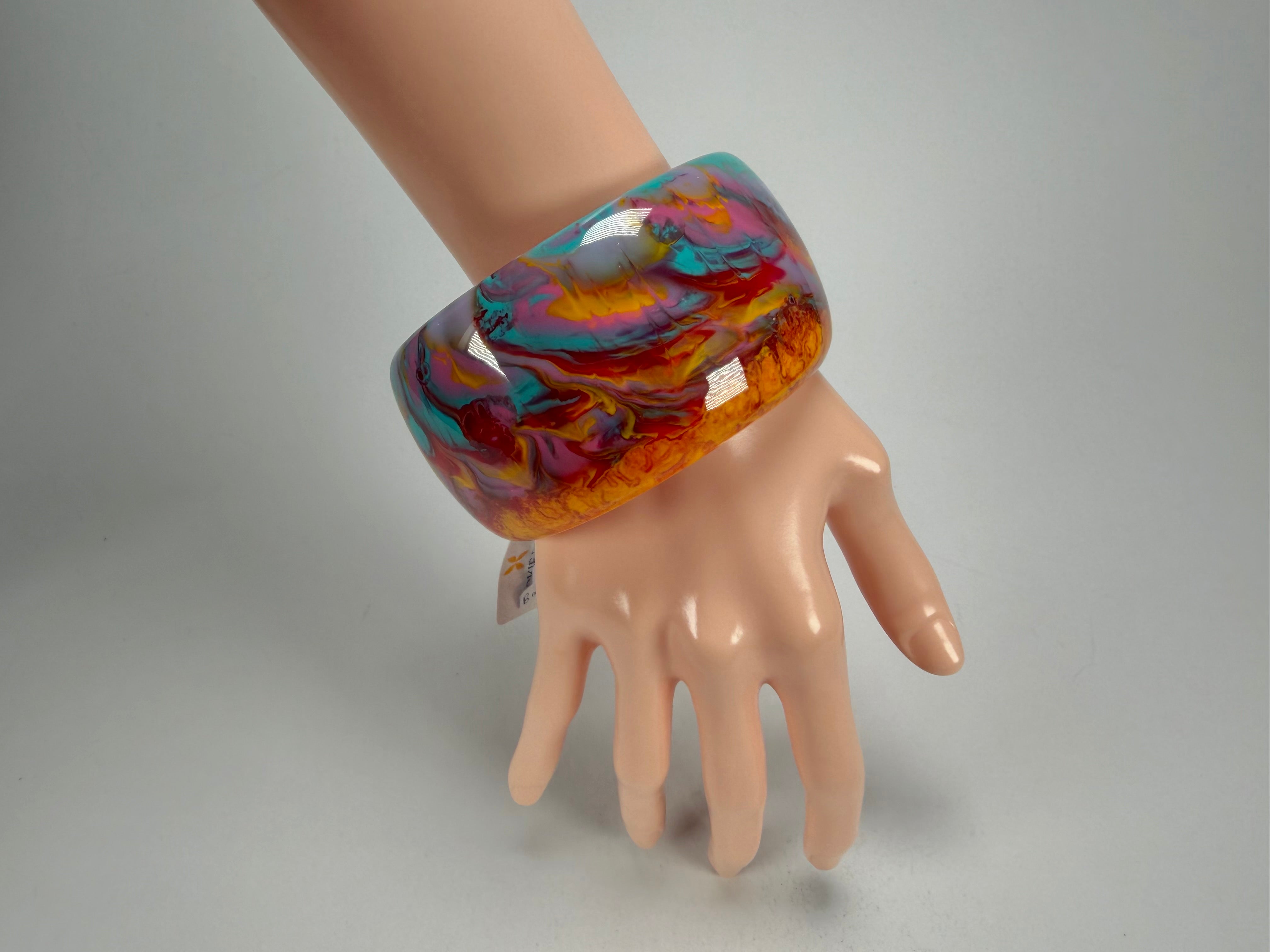 Jackie Brazil "Carmen" Kandinsky 5cm Resin Bangle ( B2500 )