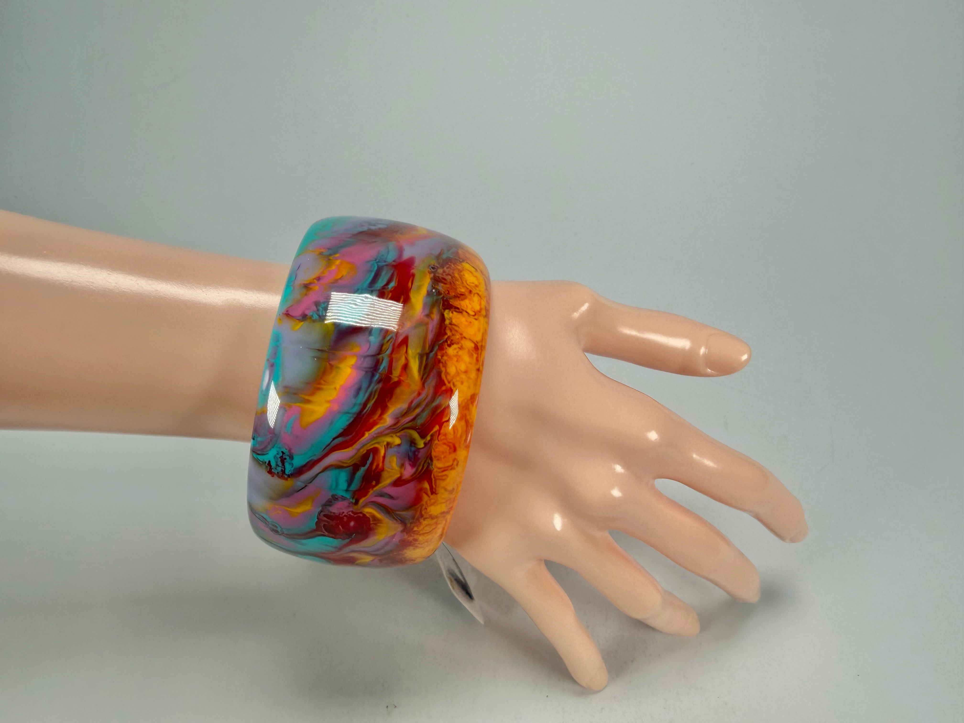 Jackie Brazil "Carmen" Kandinsky 5cm Resin Bangle ( B2500 )