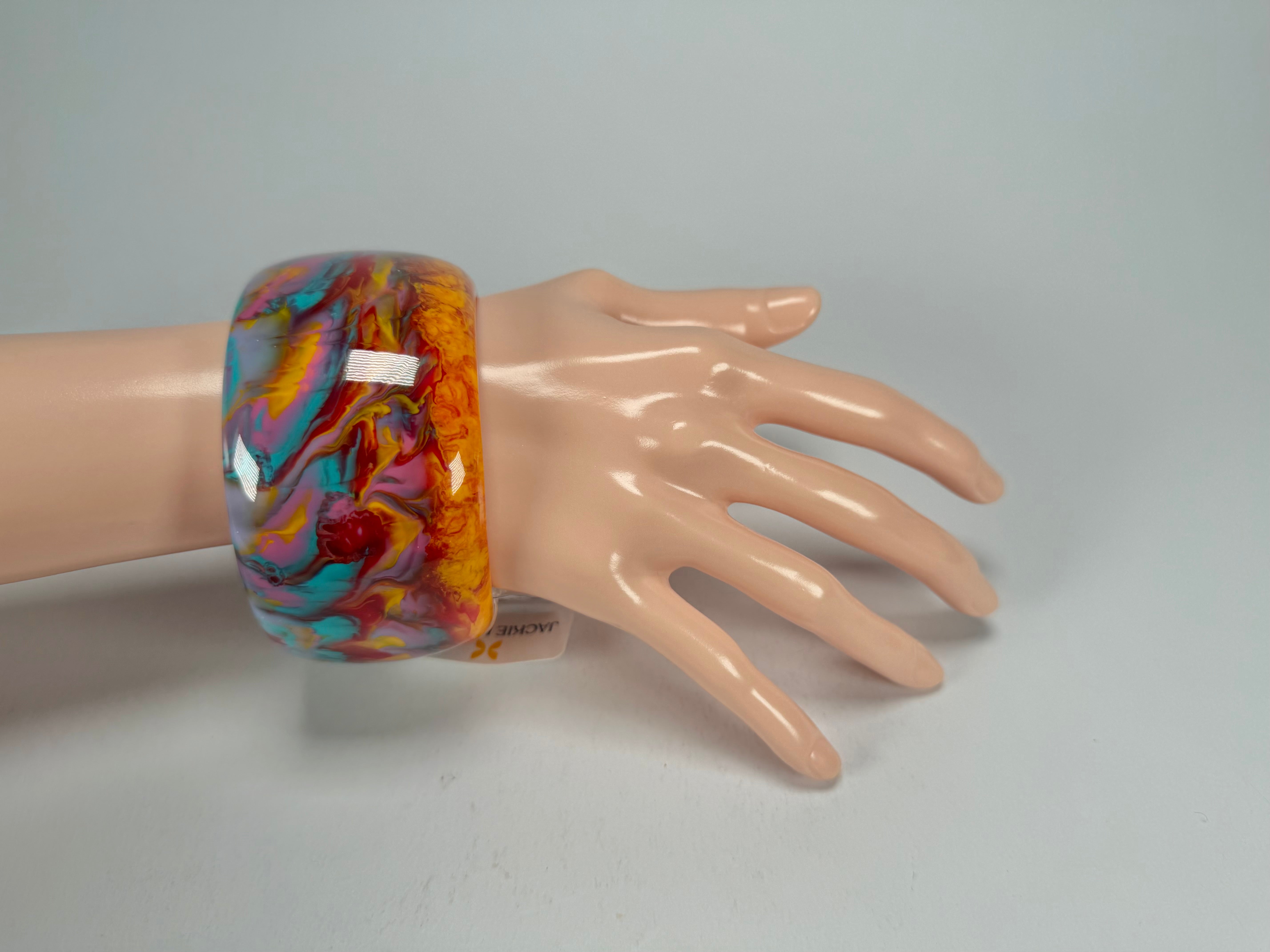 Jackie Brazil "Carmen" Kandinsky 5cm Resin Bangle ( B2500 )