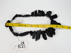 Jackie Brazil "Black Pieces" Charcoal Large Choker Necklace ( N2730 )