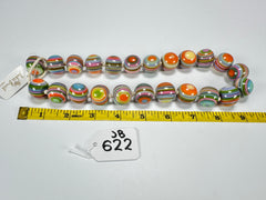Jackie Brazil "Cat Eyes" Spring Colour Liquorice Balls Resin Necklace 50cm ( N0894 )