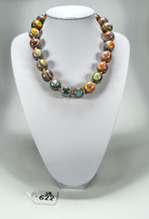 Jackie Brazil "Cat Eyes" Spring Colour Liquorice Balls Resin Necklace 50cm ( N0894 )