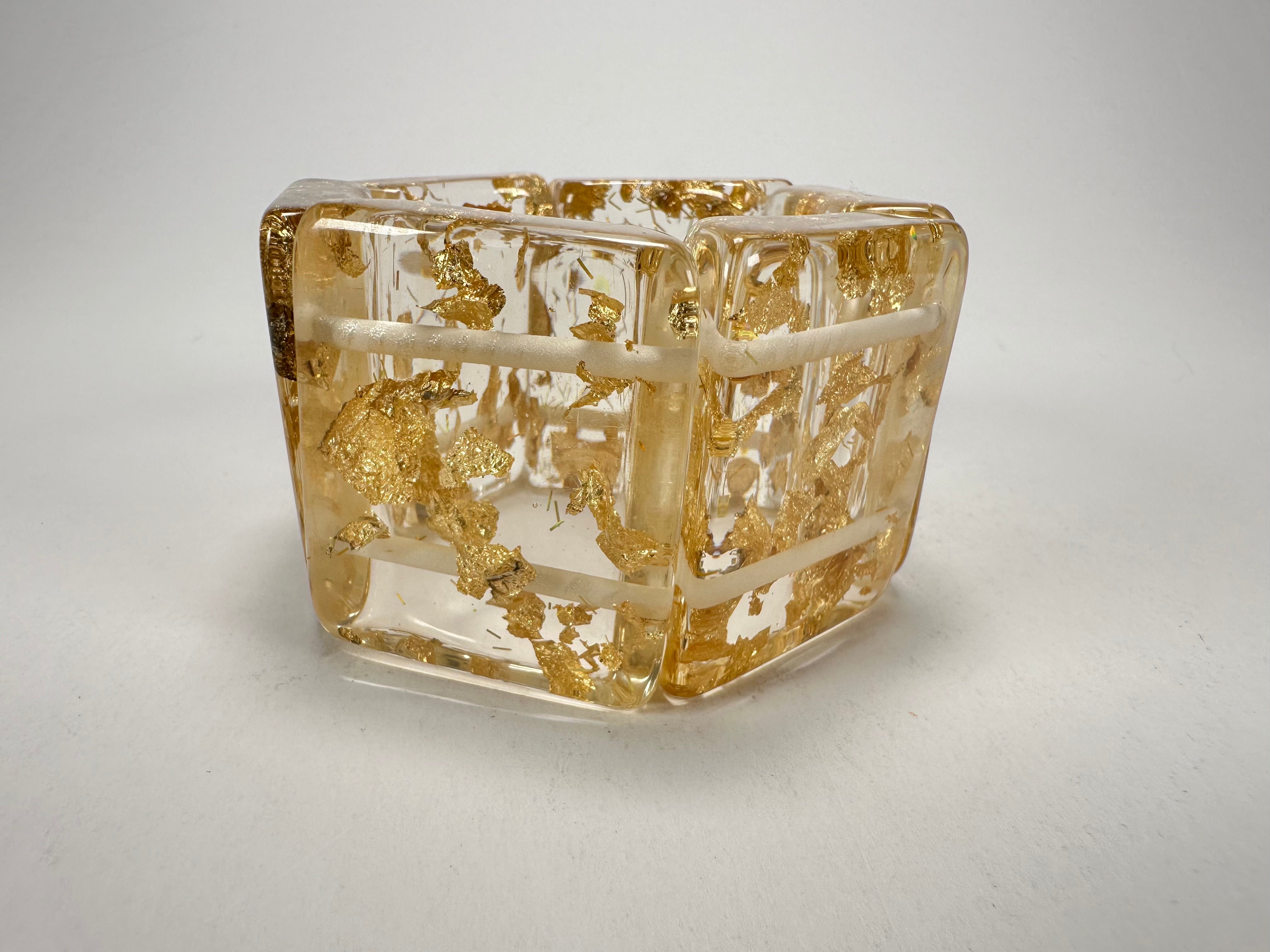 Jackie Brazil "Sabrina" Gold Flakes Elasticated Bracelet ( B0225 )