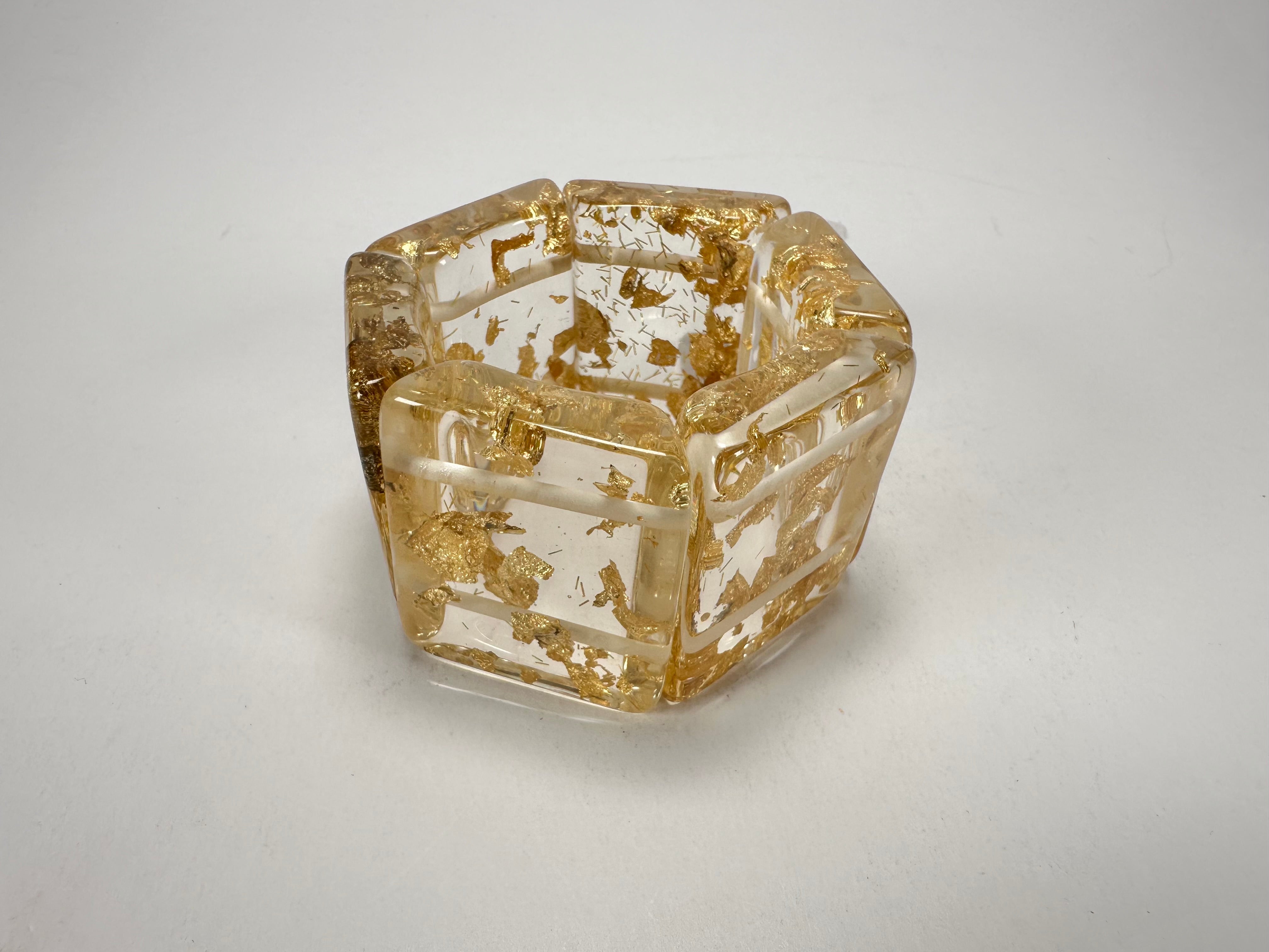 Jackie Brazil "Sabrina" Gold Flakes Elasticated Bracelet ( B0225 )