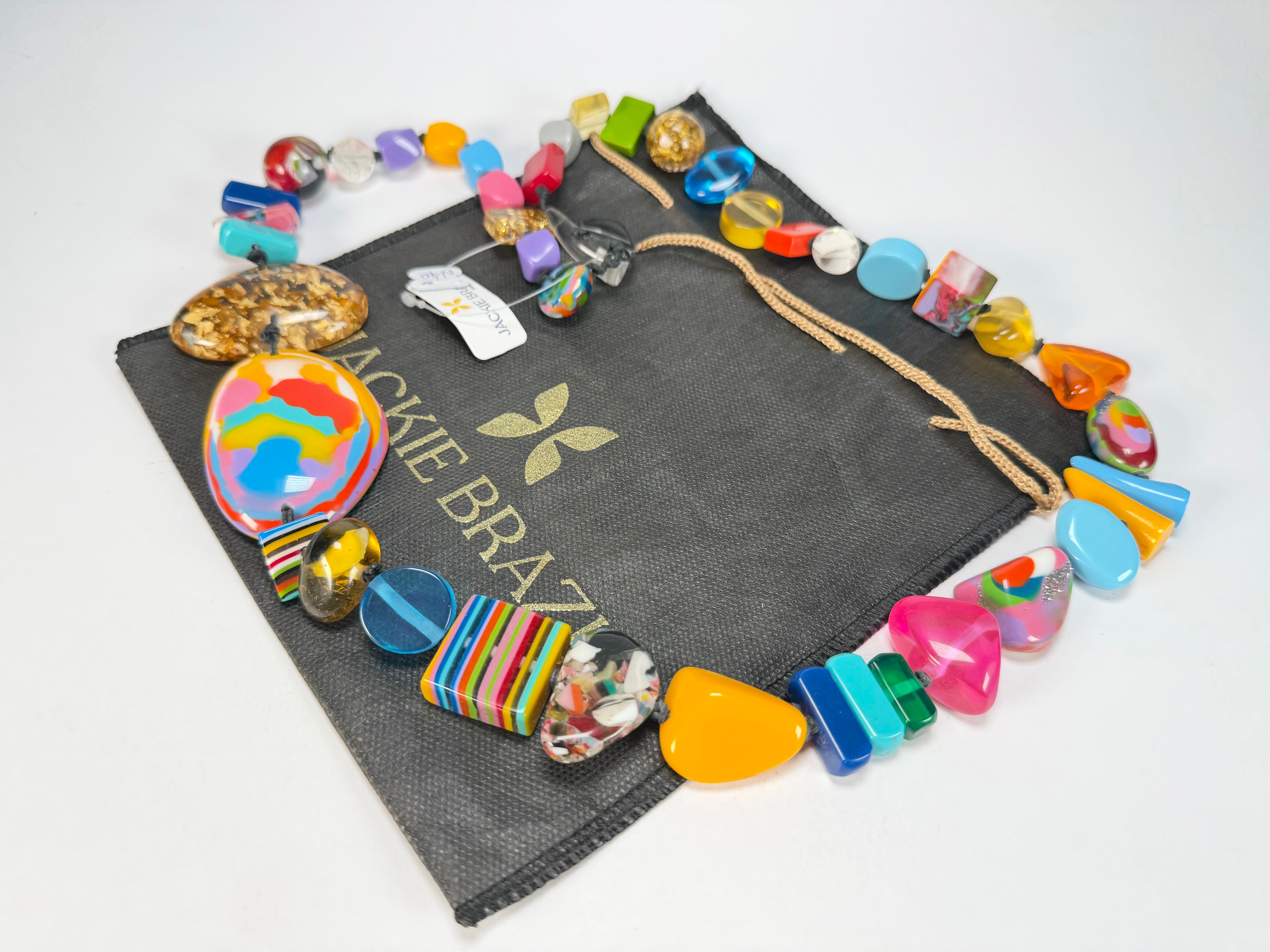 Jackie Brazil "Fusion" Mix Colours Long 110cm Bead Necklace ( N0040 )
