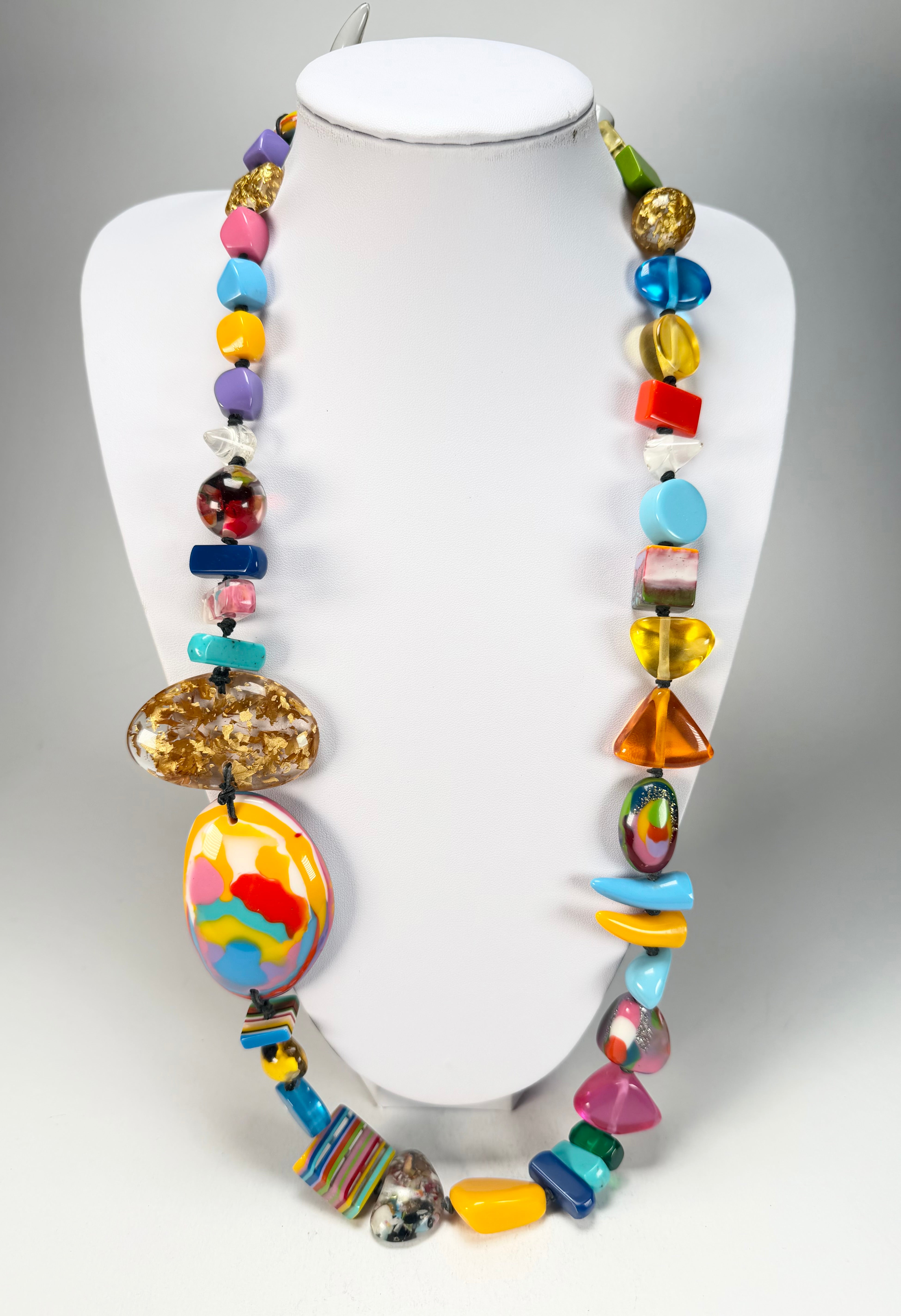Jackie Brazil "Fusion" Mix Colours Long 110cm Bead Necklace ( N0040 )