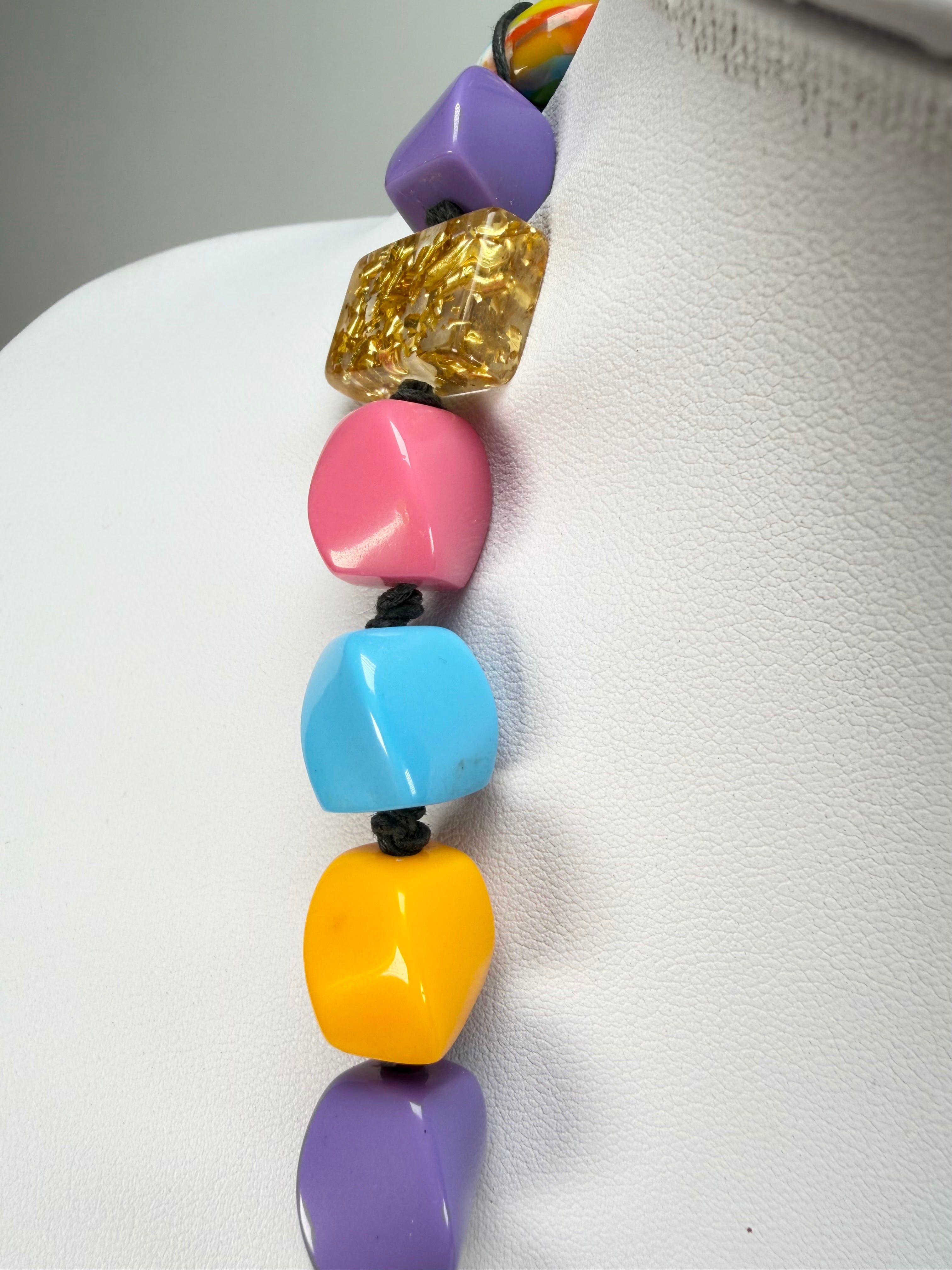 Jackie Brazil "Fusion" Mix Colours Long 110cm Bead Necklace ( N0040 )