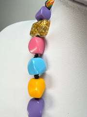 Jackie Brazil "Fusion" Mix Colours Long 110cm Bead Necklace ( N0040 )