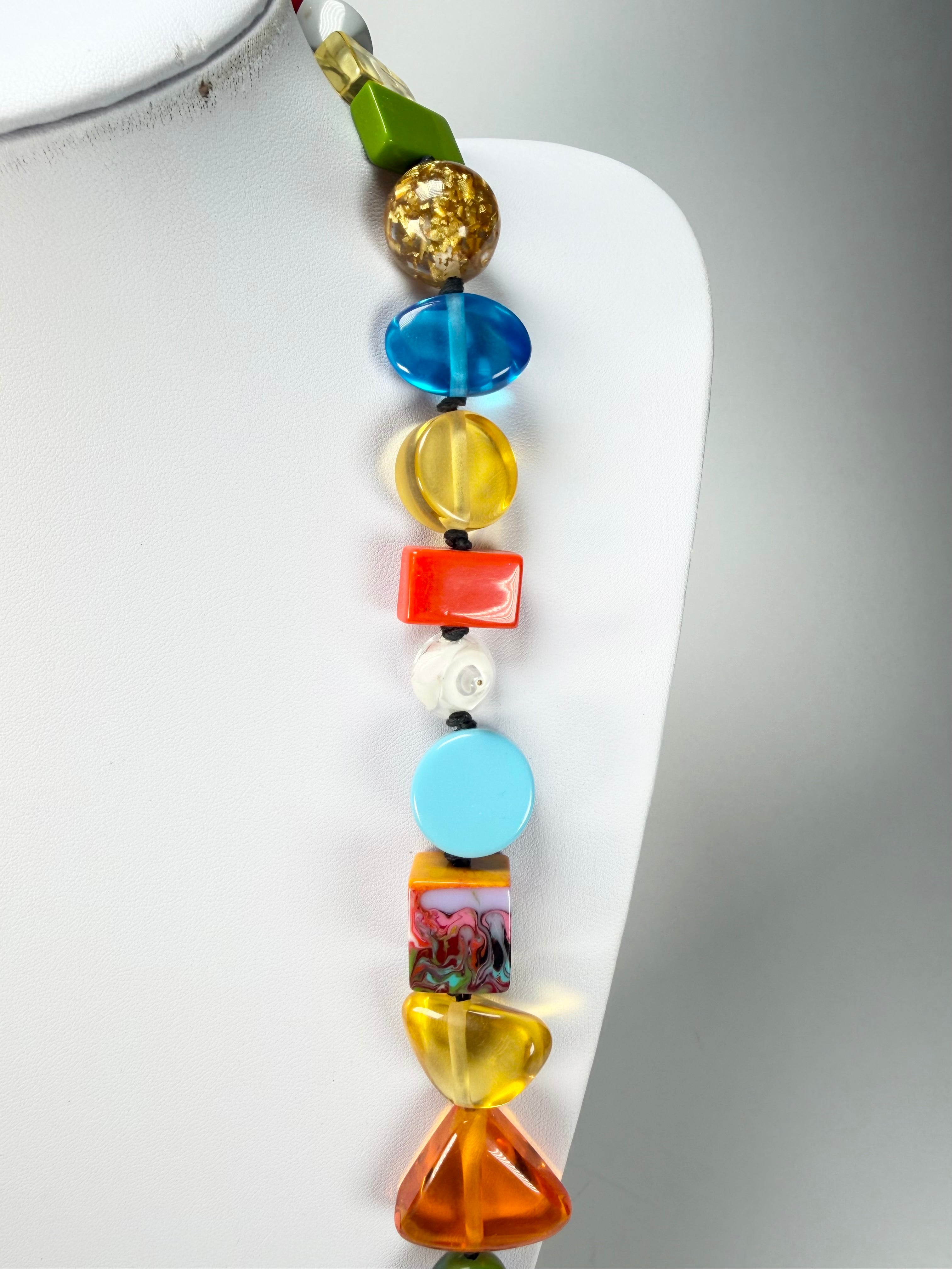 Jackie Brazil "Fusion" Mix Colours Long 110cm Bead Necklace ( N0040 )