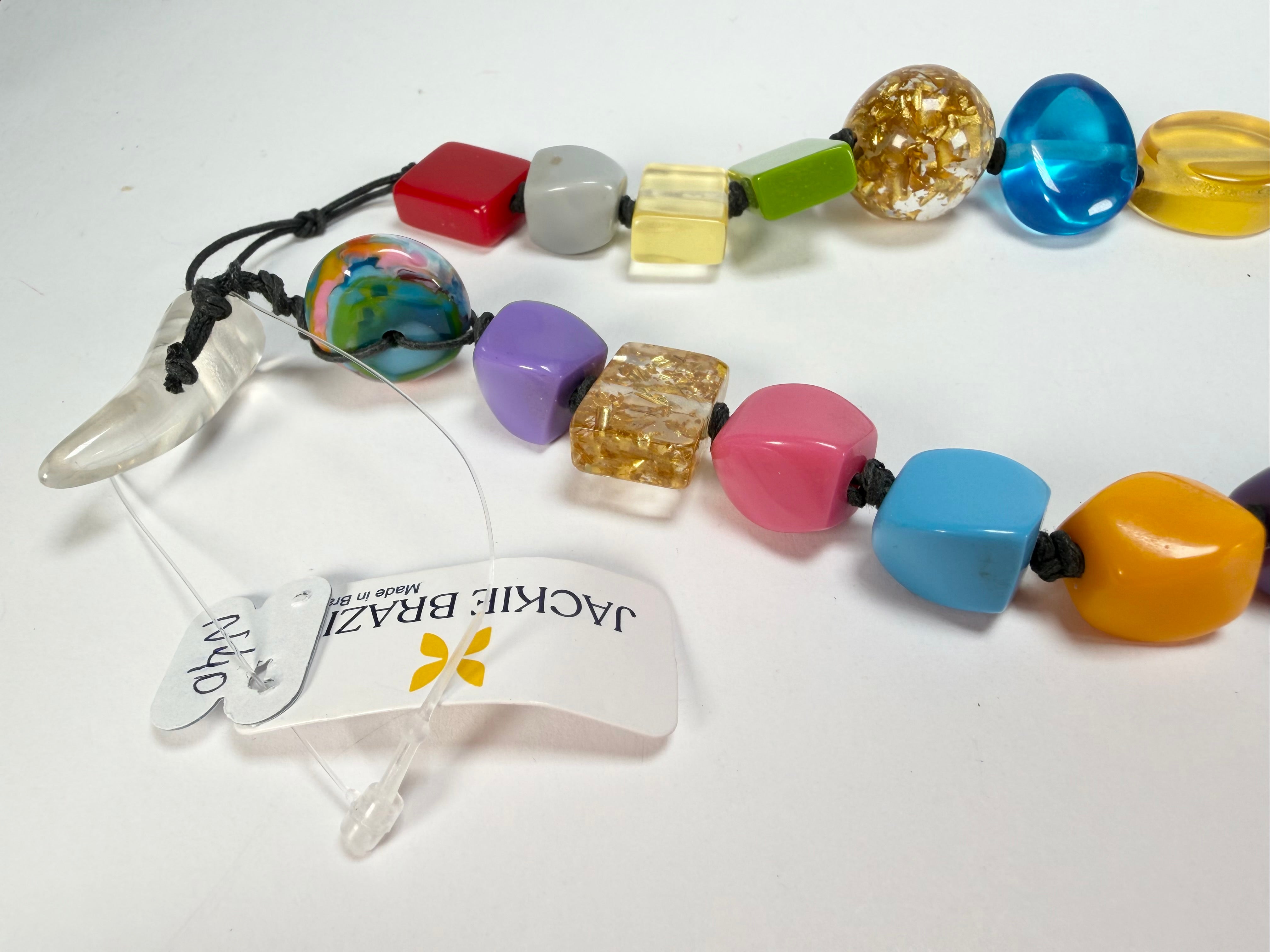 Jackie Brazil "Fusion" Mix Colours Long 110cm Bead Necklace ( N0040 )