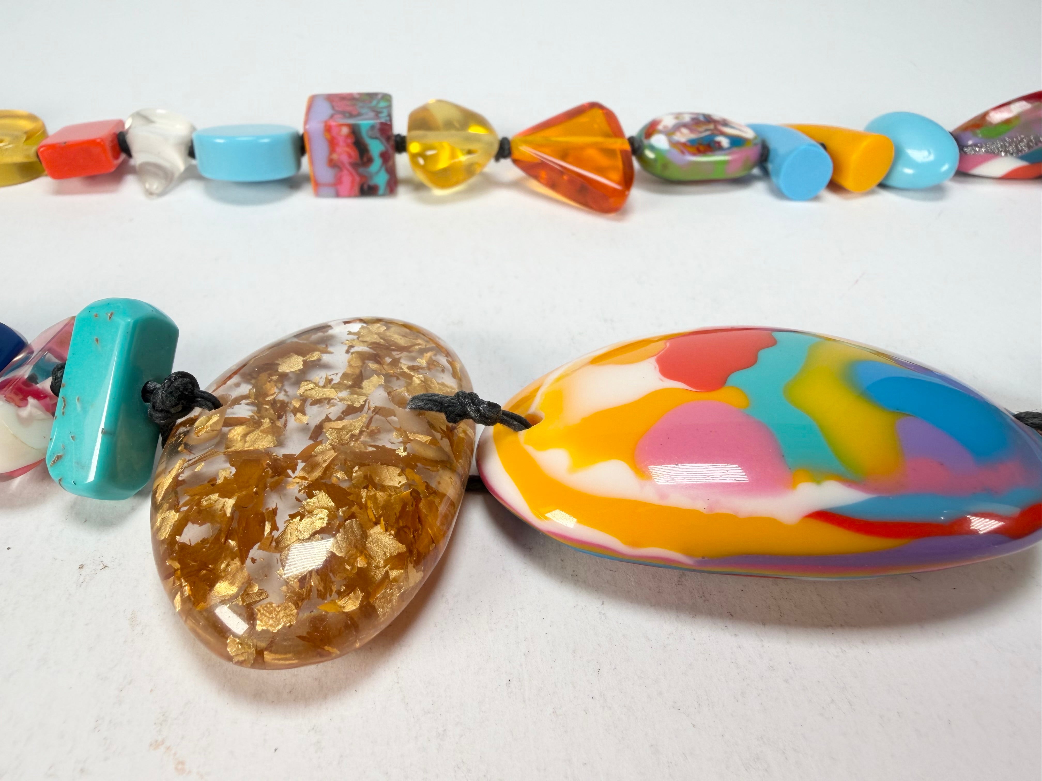 Jackie Brazil "Fusion" Mix Colours Long 110cm Bead Necklace ( N0040 )