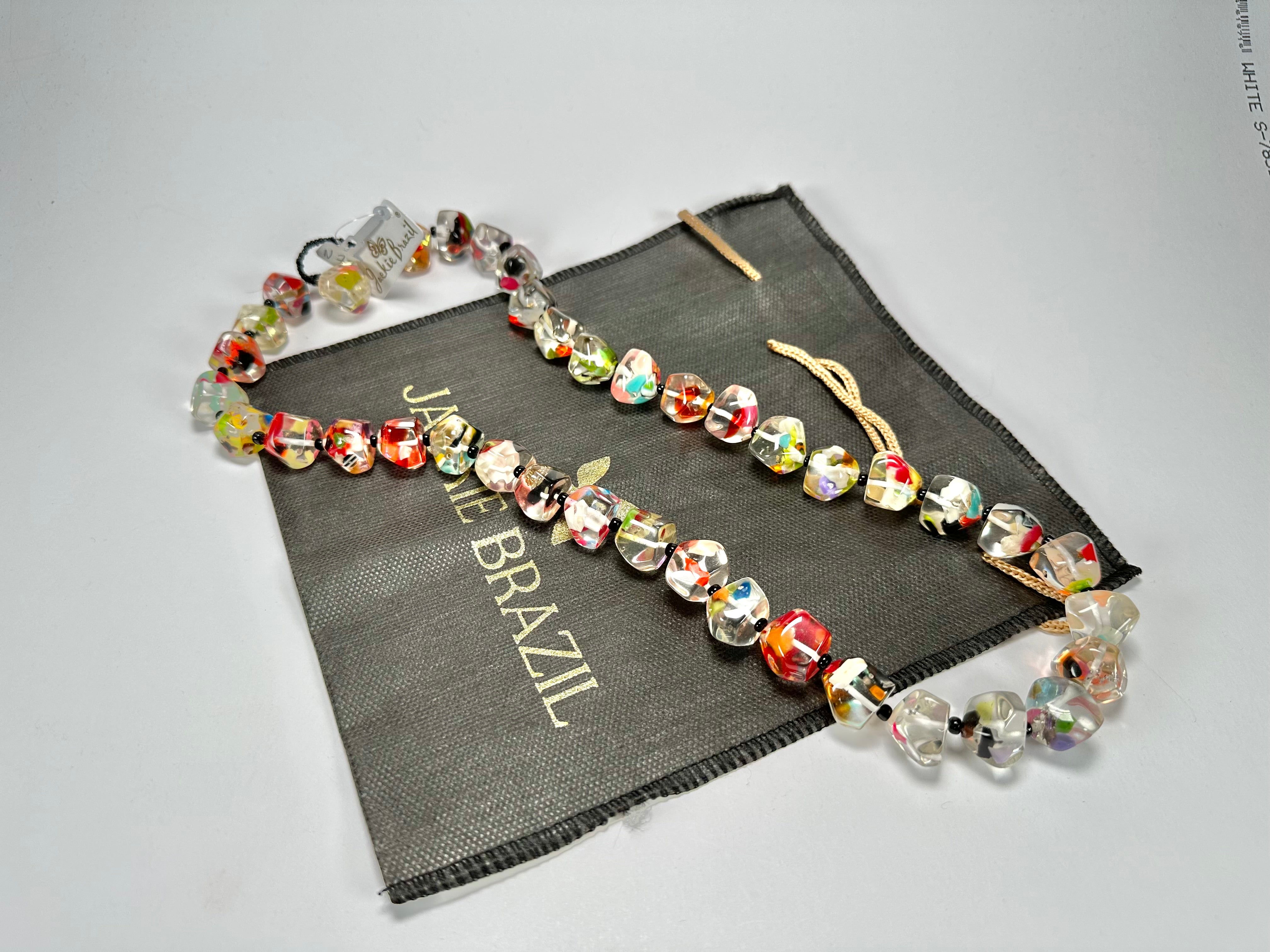Jackie Brazil "Camille" Cascade Small Stones 70cm Necklace ( N0075 )